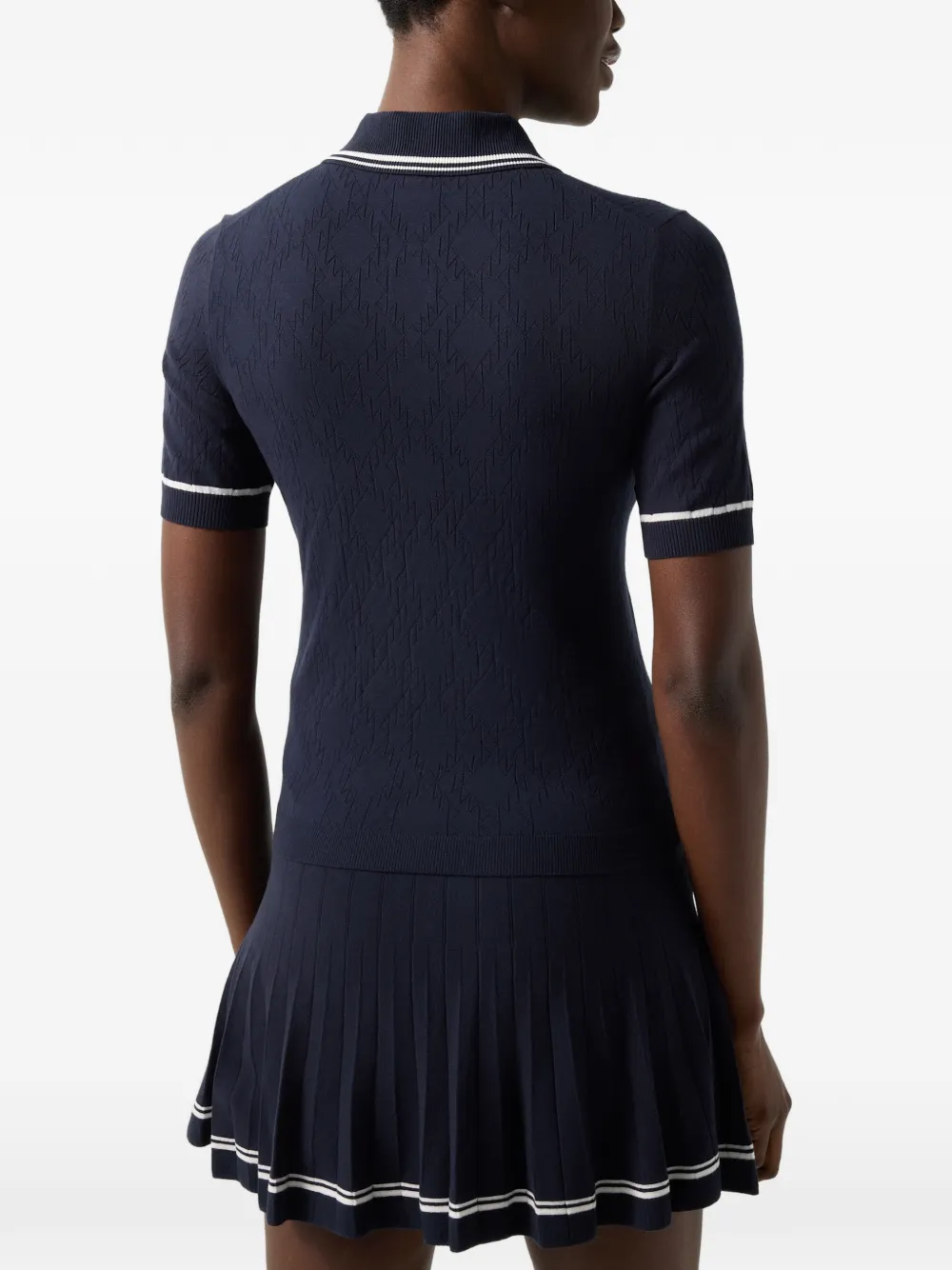 BOGNER Mandy knit polo top Blauw