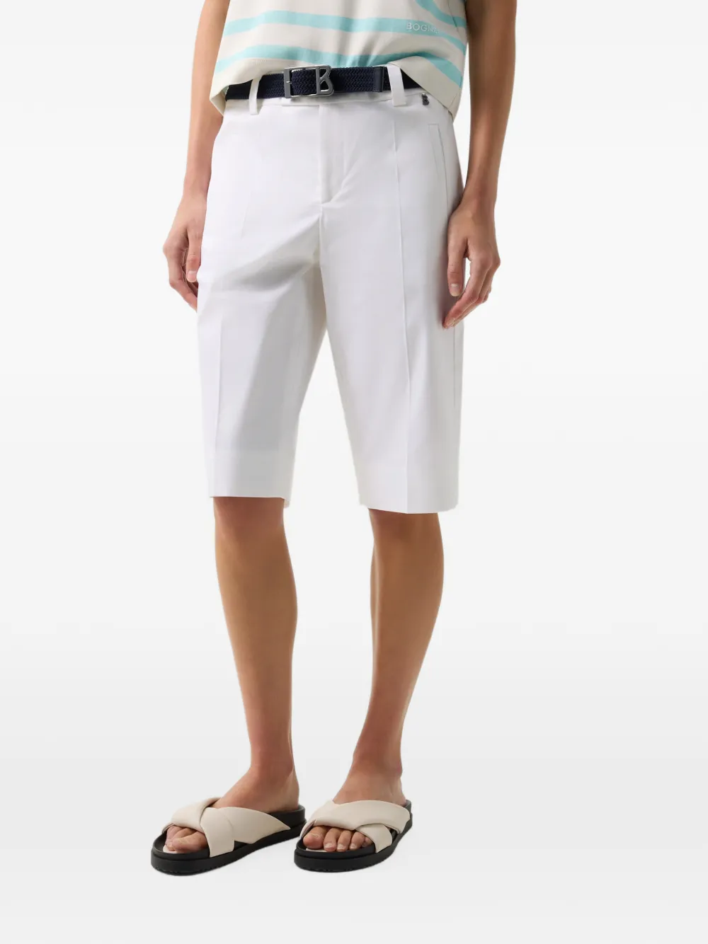 BOGNER Lara bermuda-tailored shorts Wit