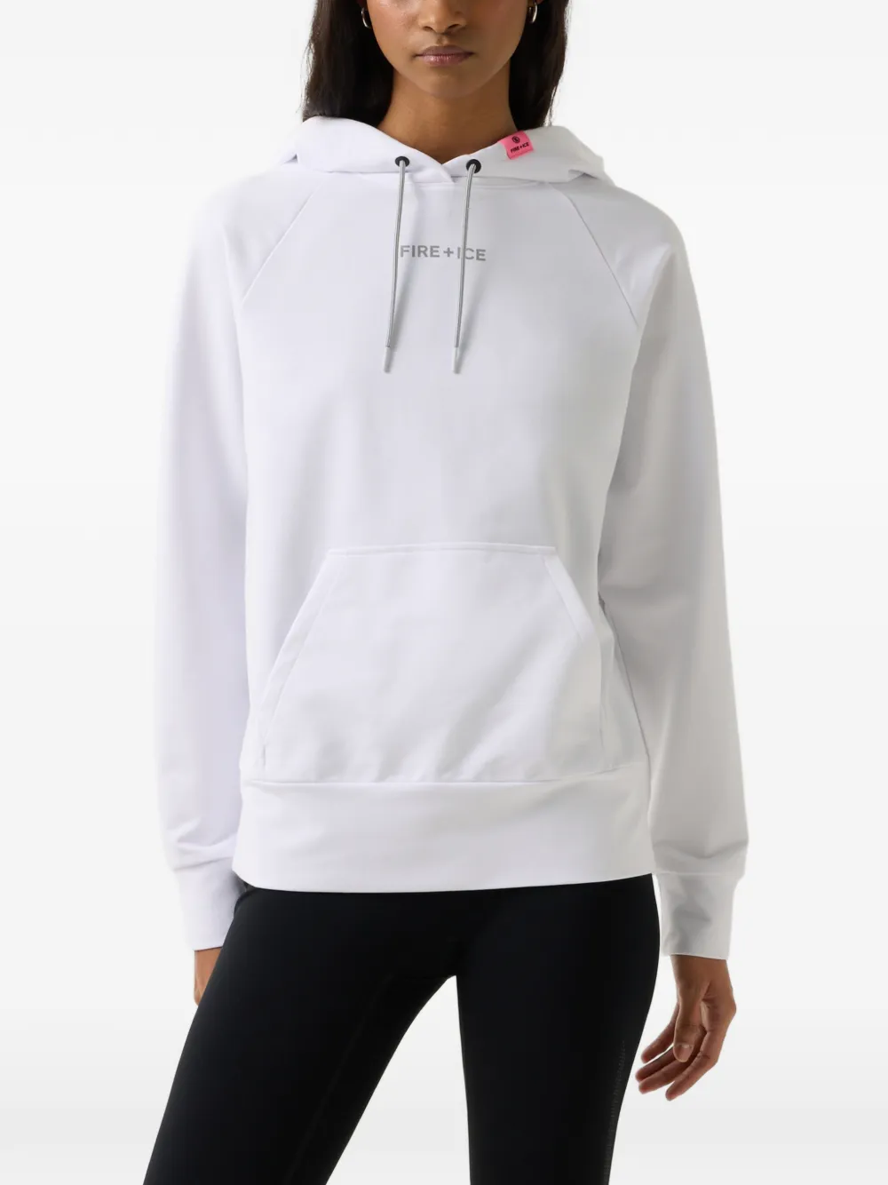 BOGNER FIRE+ICE Nala logo-print hoodie Wit