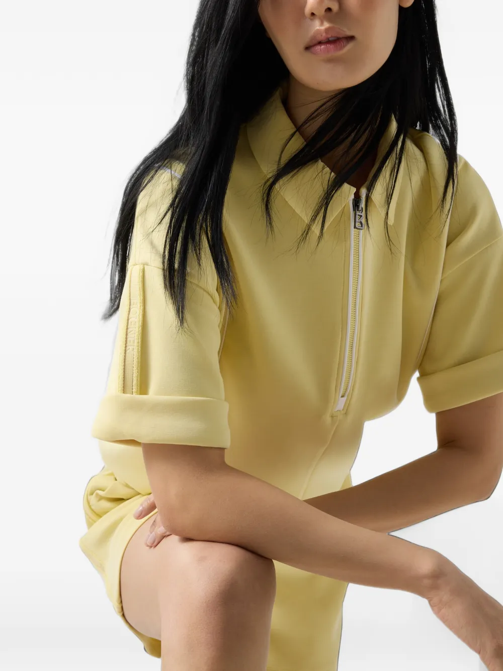 BOGNER Finya logo-tape polo top Geel