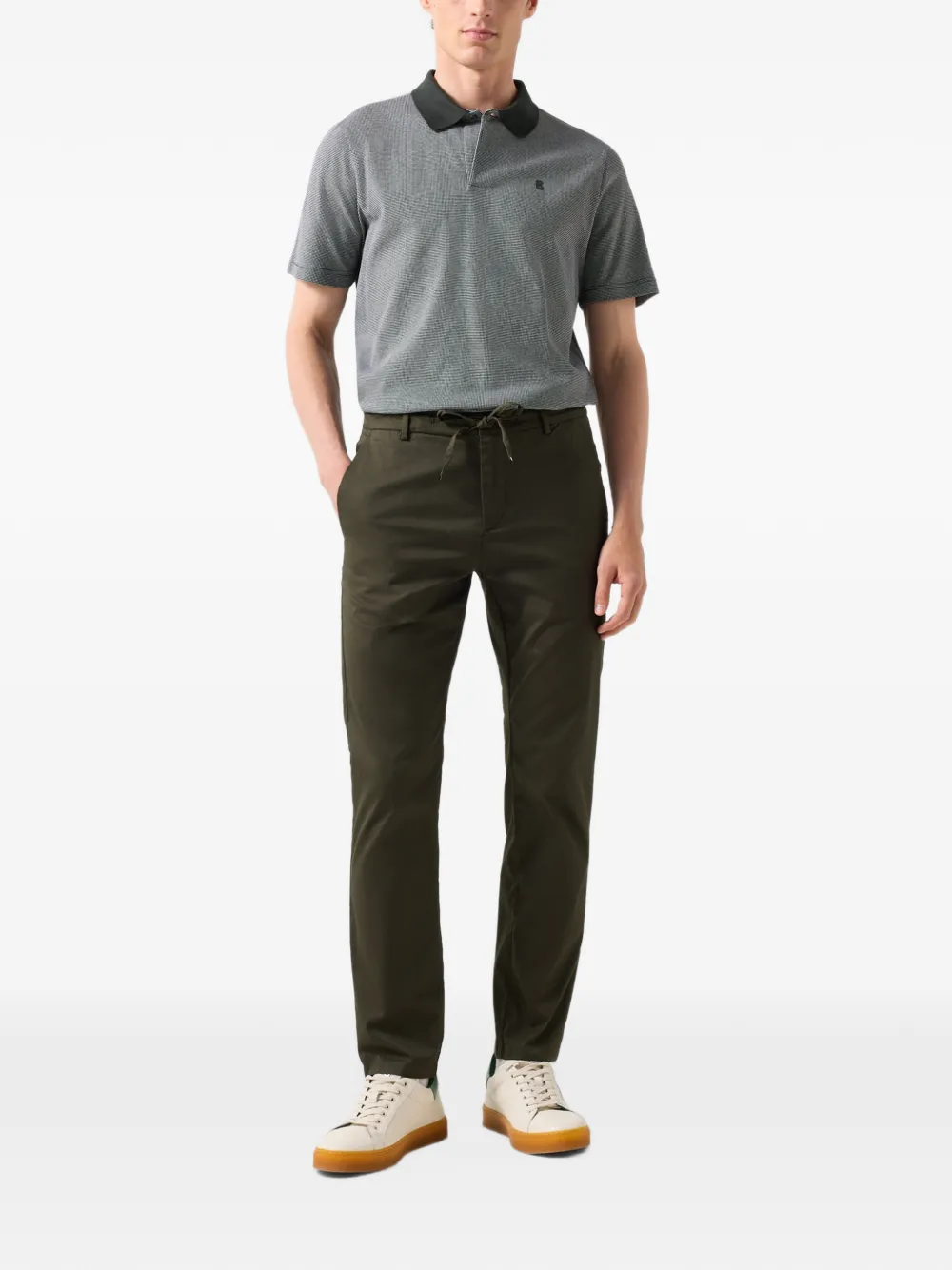 BOGNER Riley drawstring-waist straight trousers Groen