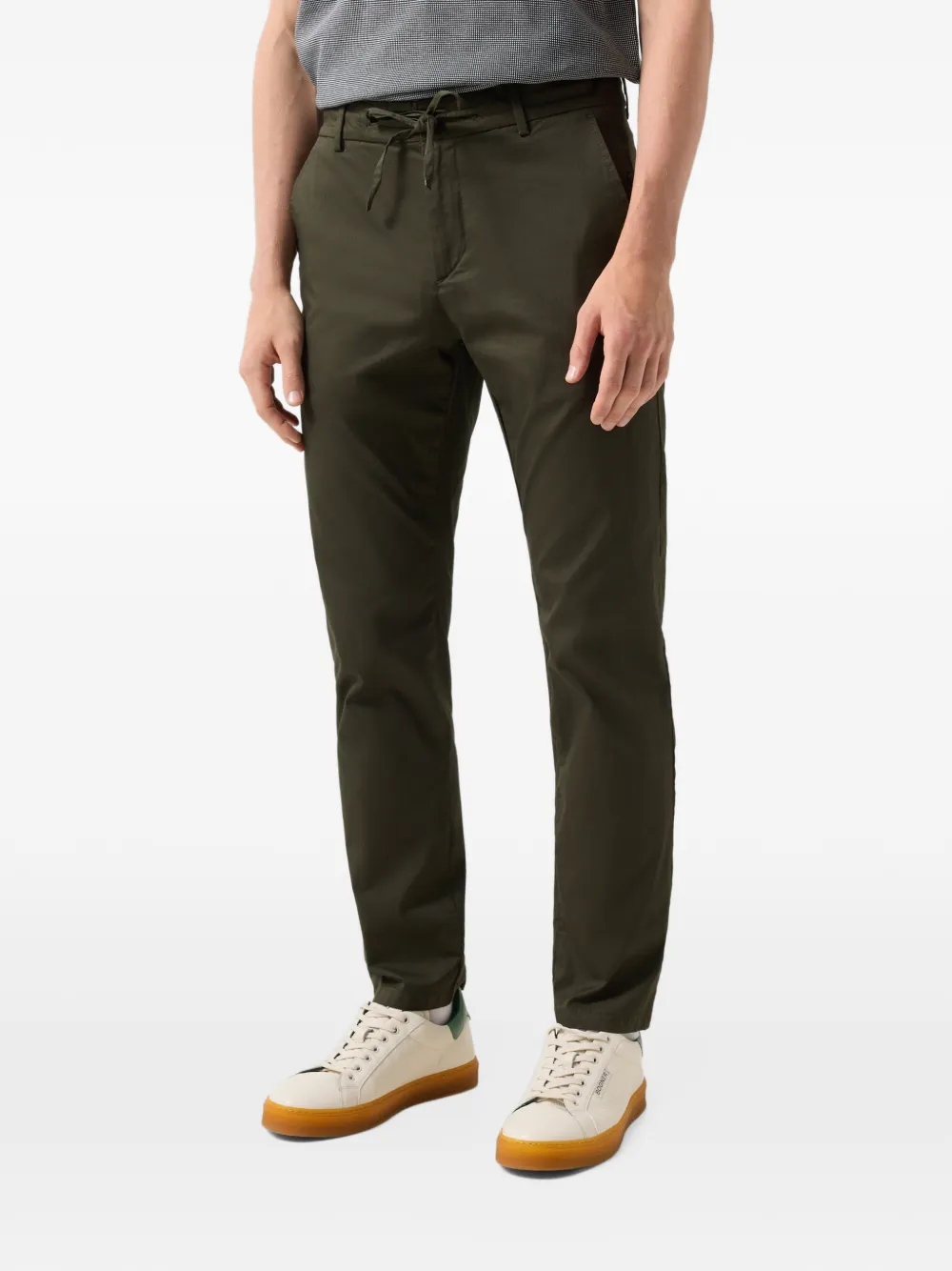 BOGNER Riley drawstring-waist straight trousers Groen