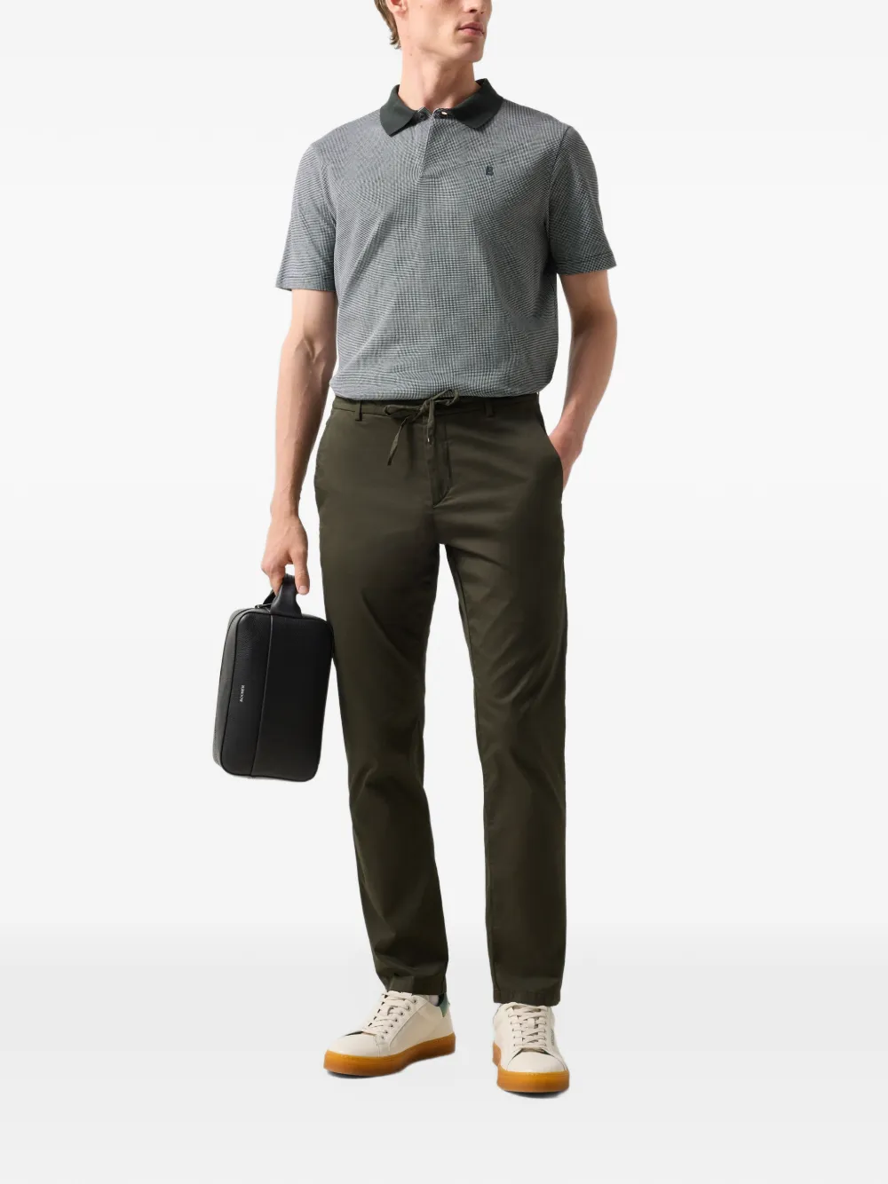 BOGNER Riley drawstring-waist straight trousers Groen