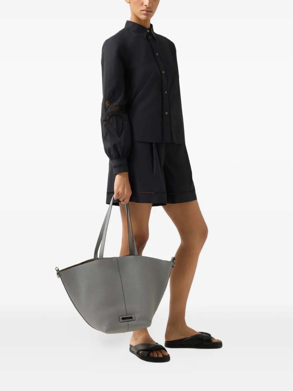 BOGNER Summer broderie-anglaise shirt Zwart