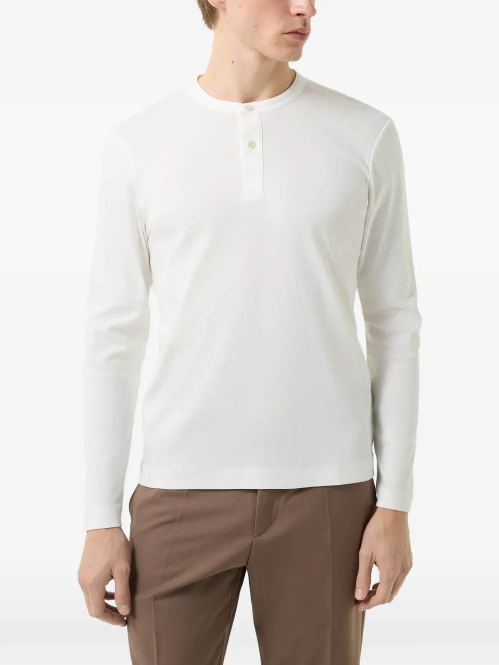 BOGNER Remo button-placket T-shirt Wit