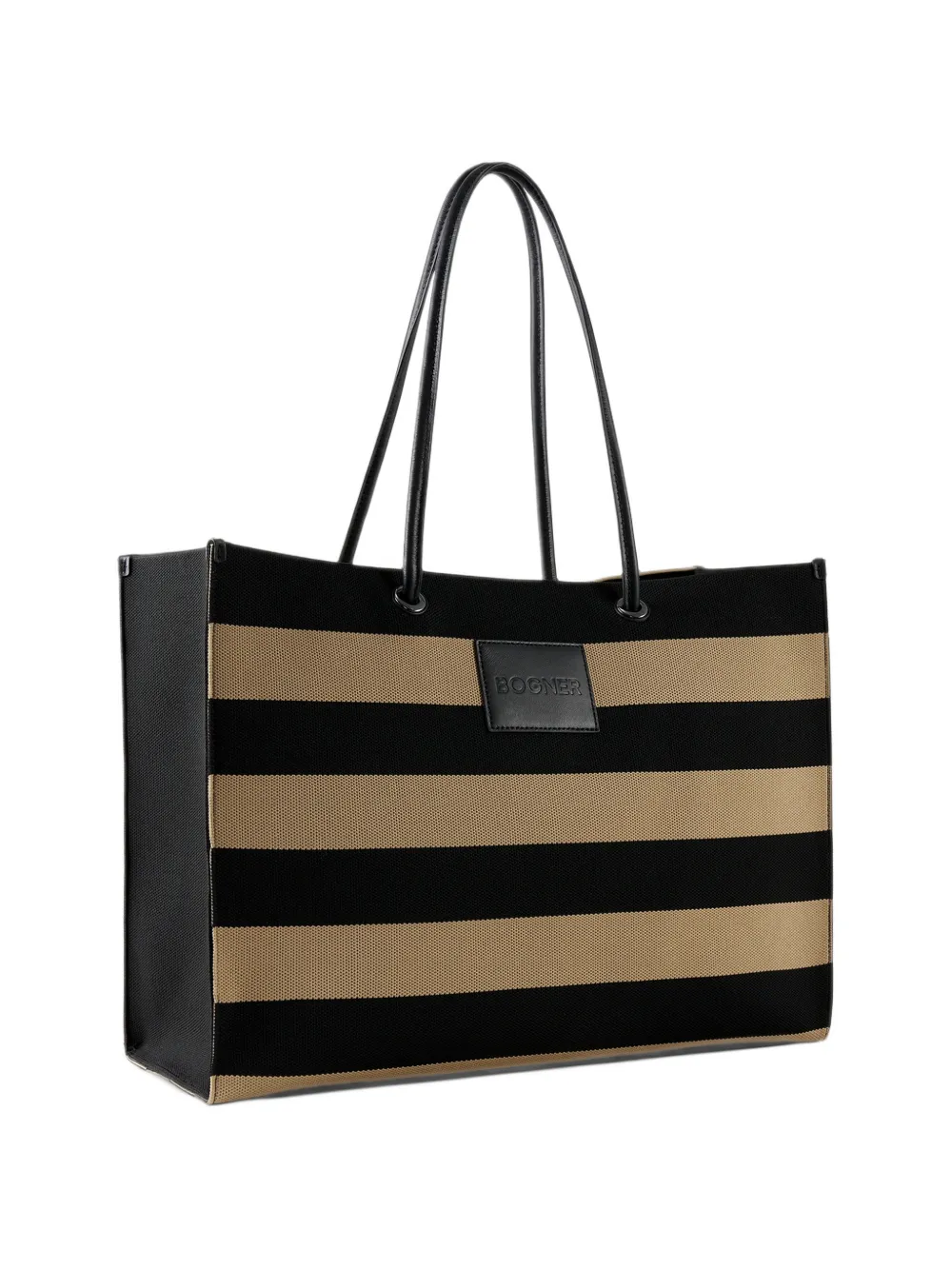 BOGNER Vaduz Maylin striped mesh tote bag Zwart