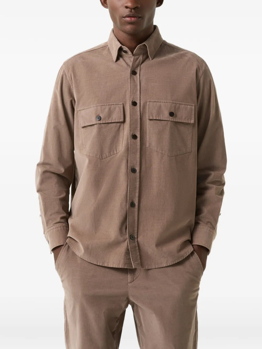 BOGNER Heiko corduroy shirt Bruin