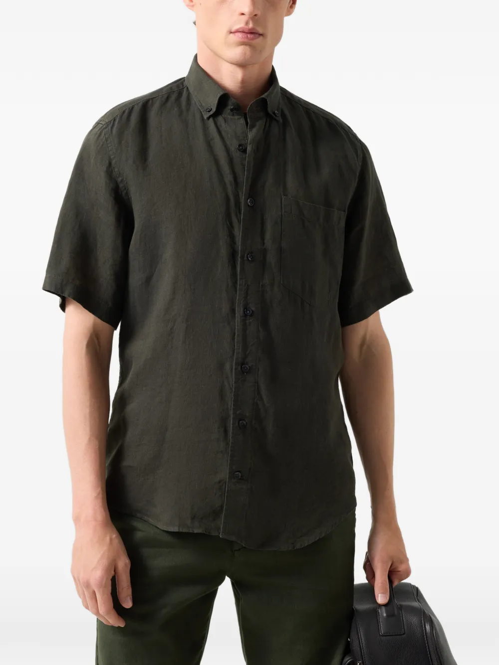 BOGNER Lykos short-sleeve button-down shirt Groen