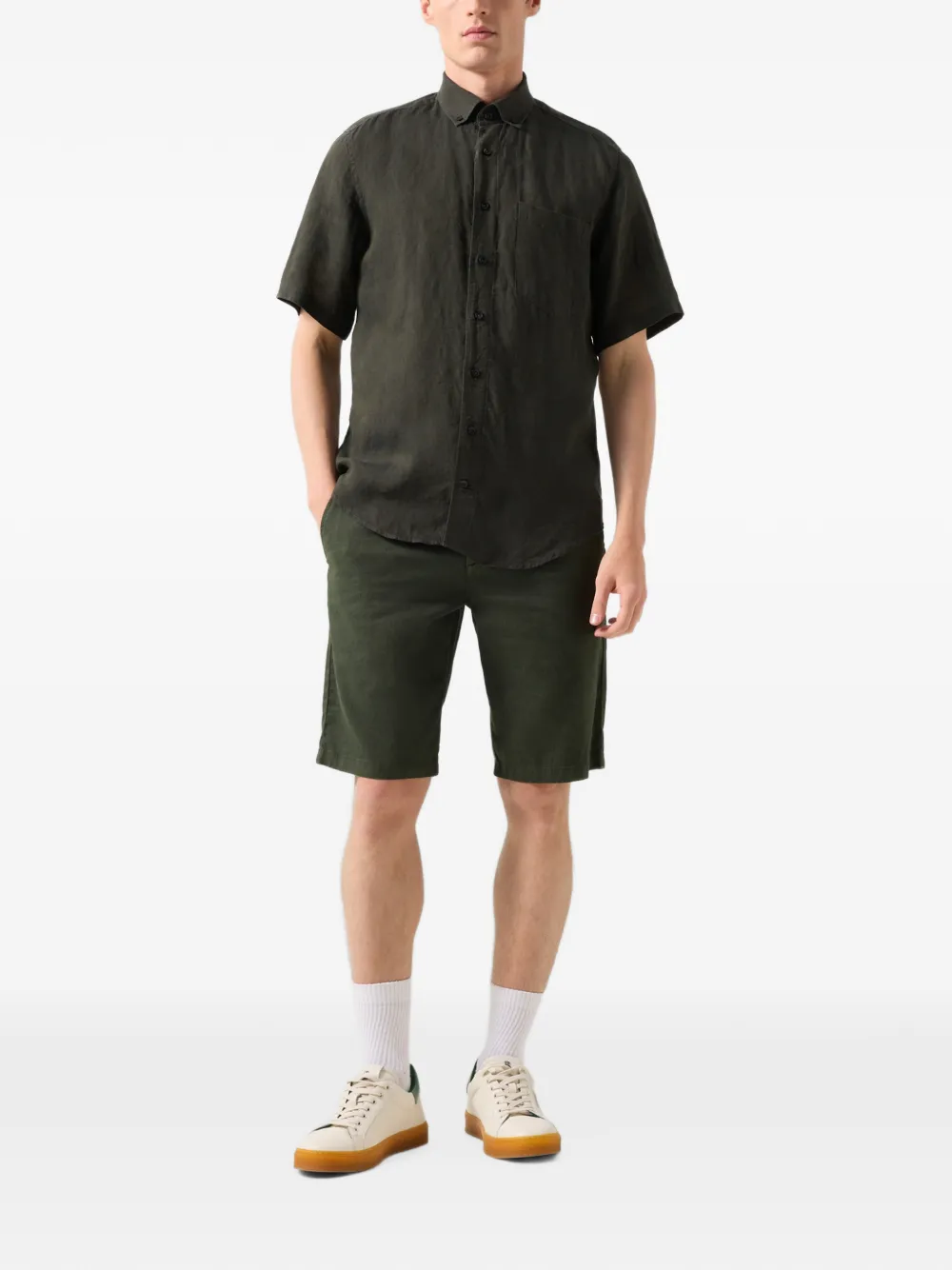 BOGNER Lykos short-sleeve button-down shirt Groen