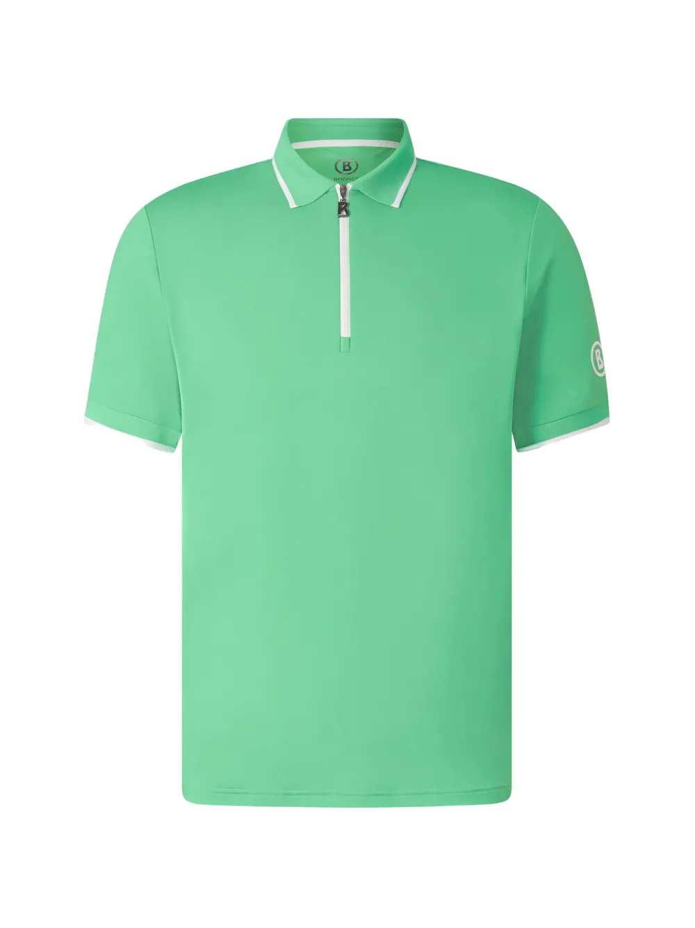 BOGNER Cody zip-up polo-collar performance T-shirt Groen