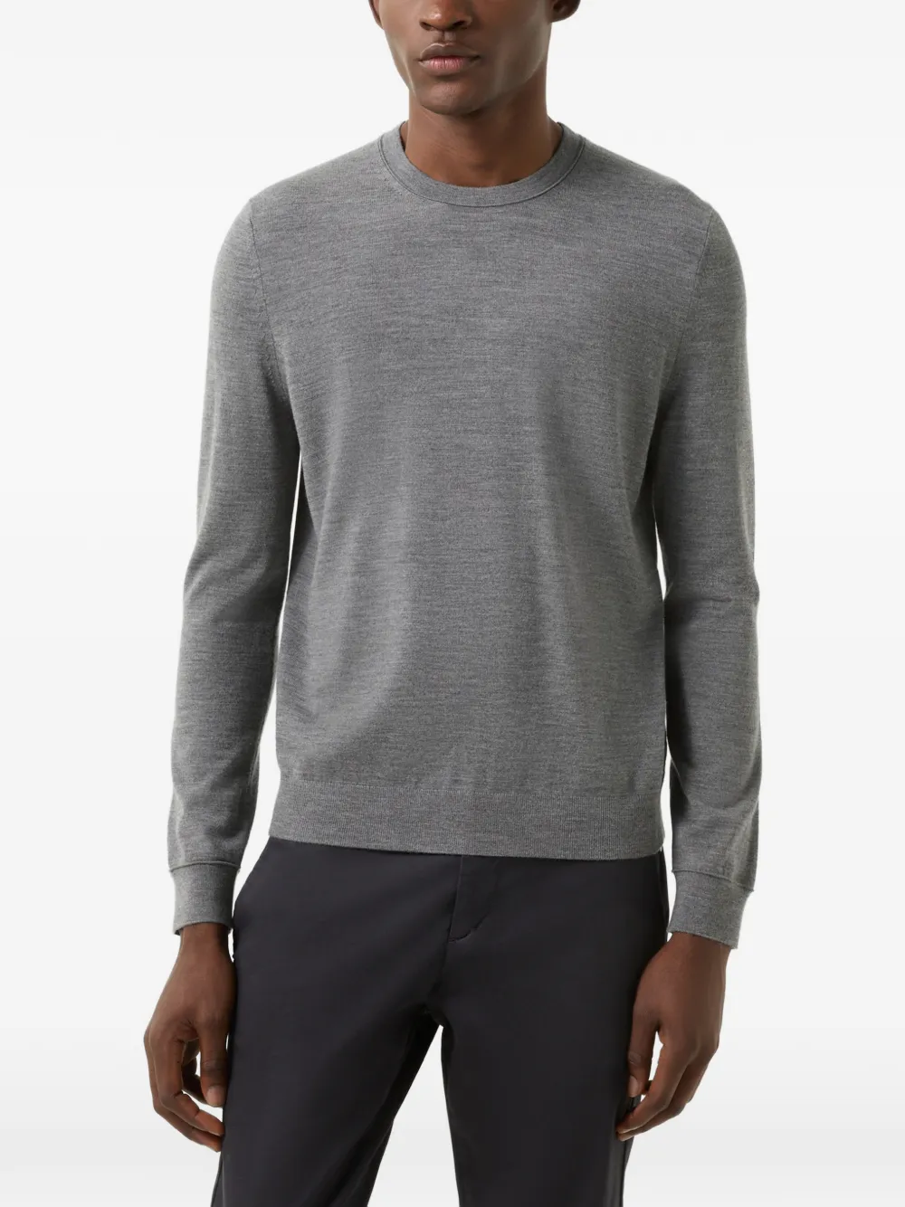 BOGNER Ole ottoman-detail long-sleeve T-shirt Grijs