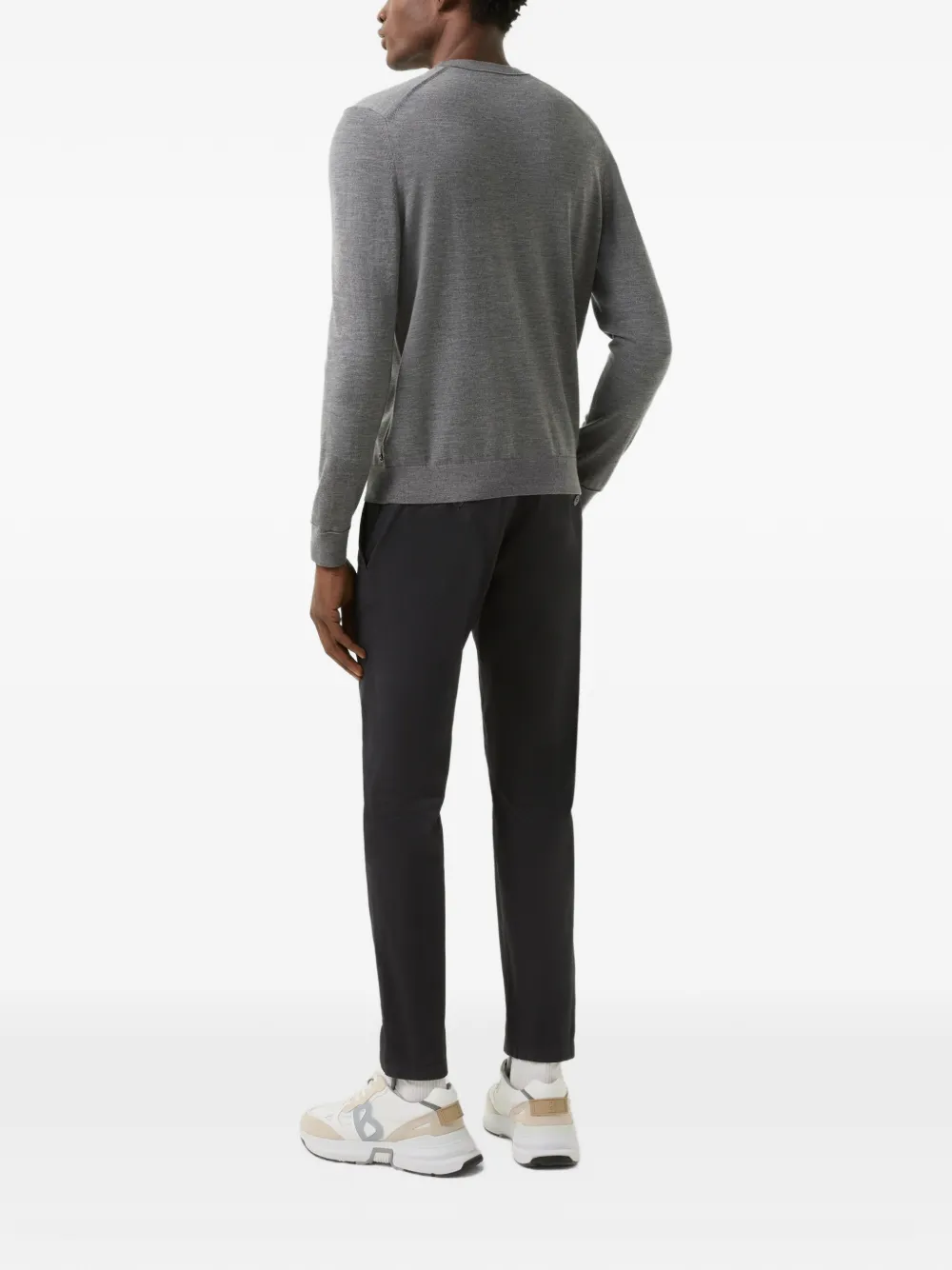 BOGNER Ole ottoman-detail long-sleeve T-shirt Grijs