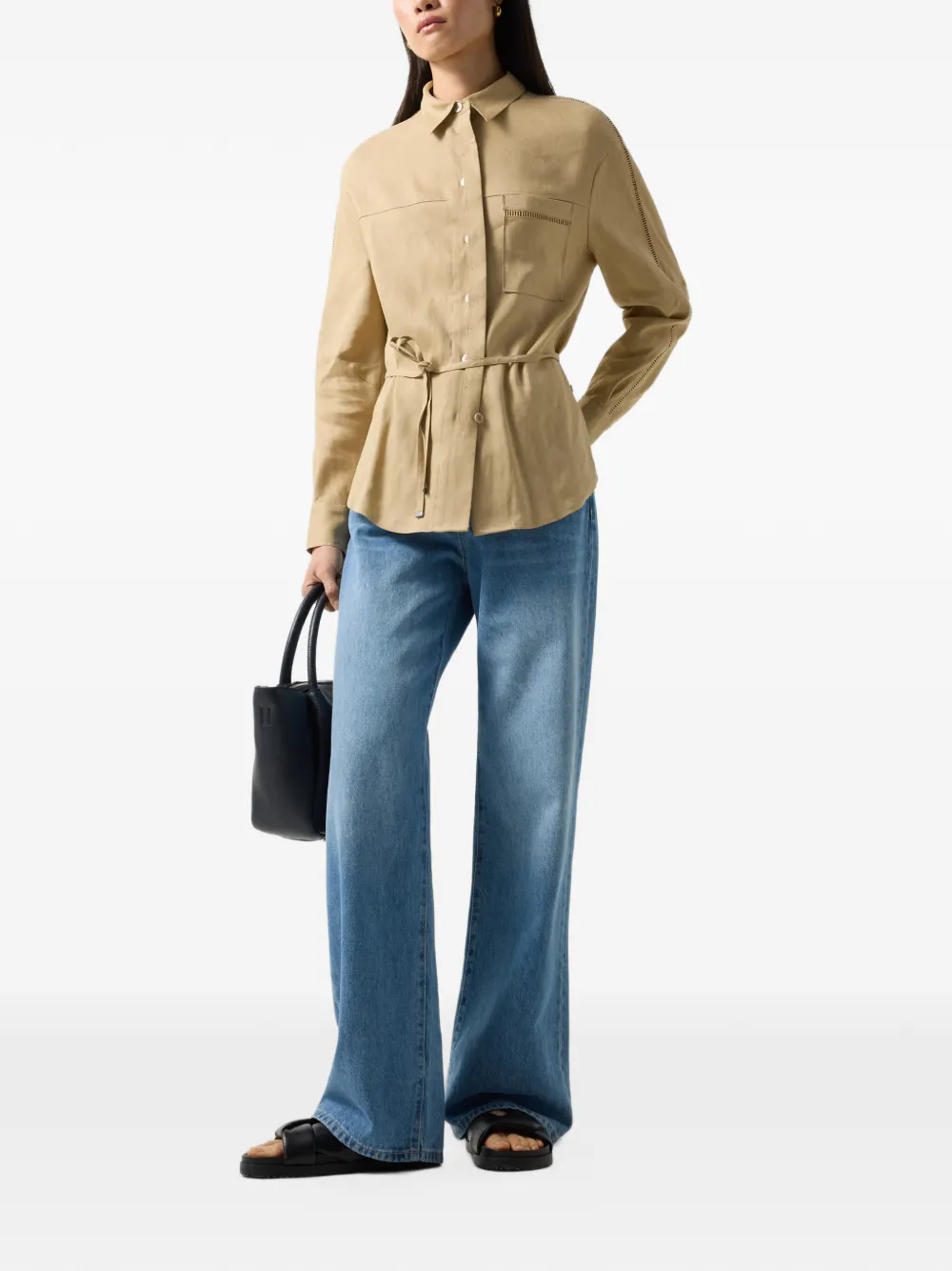 BOGNER Catrina tie-waist shirt Beige
