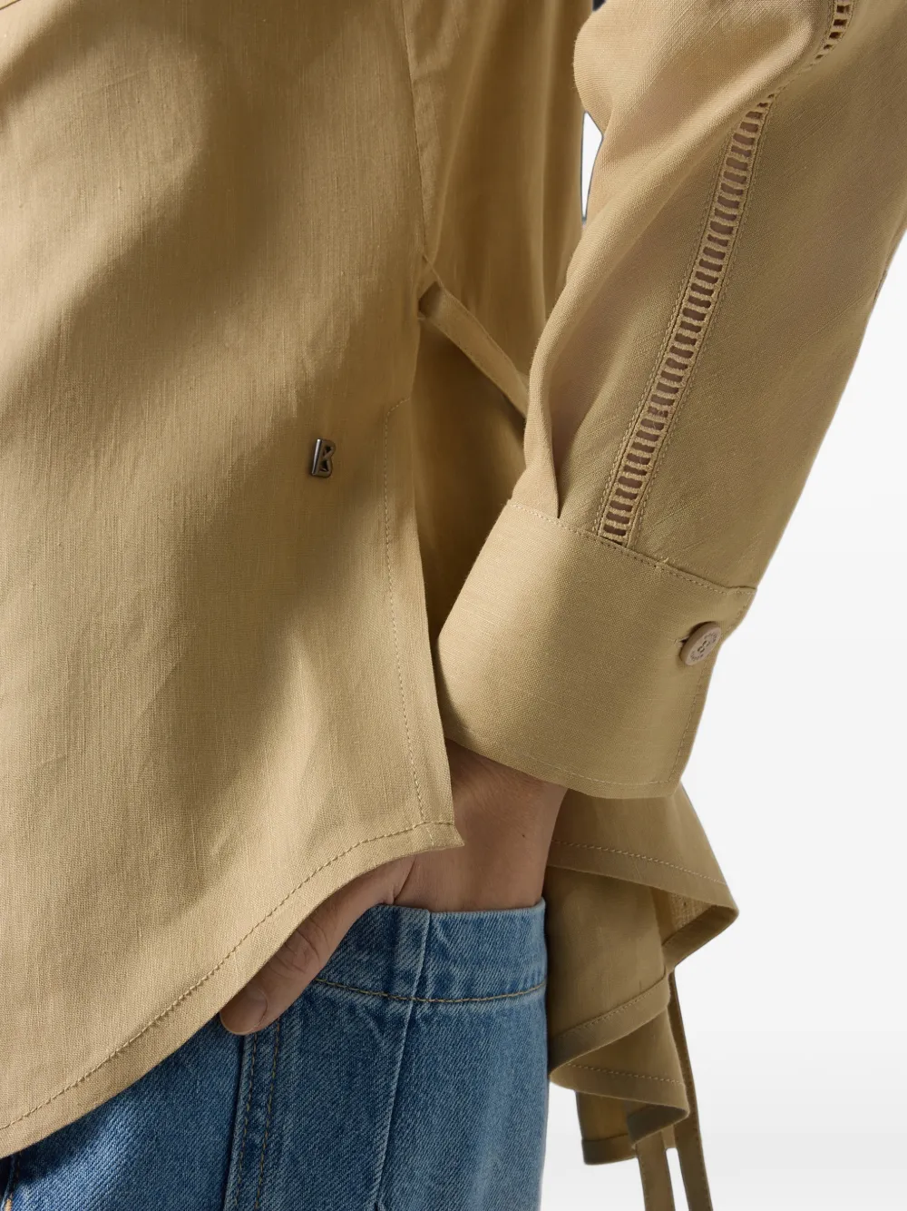 BOGNER Catrina tie-waist shirt Beige