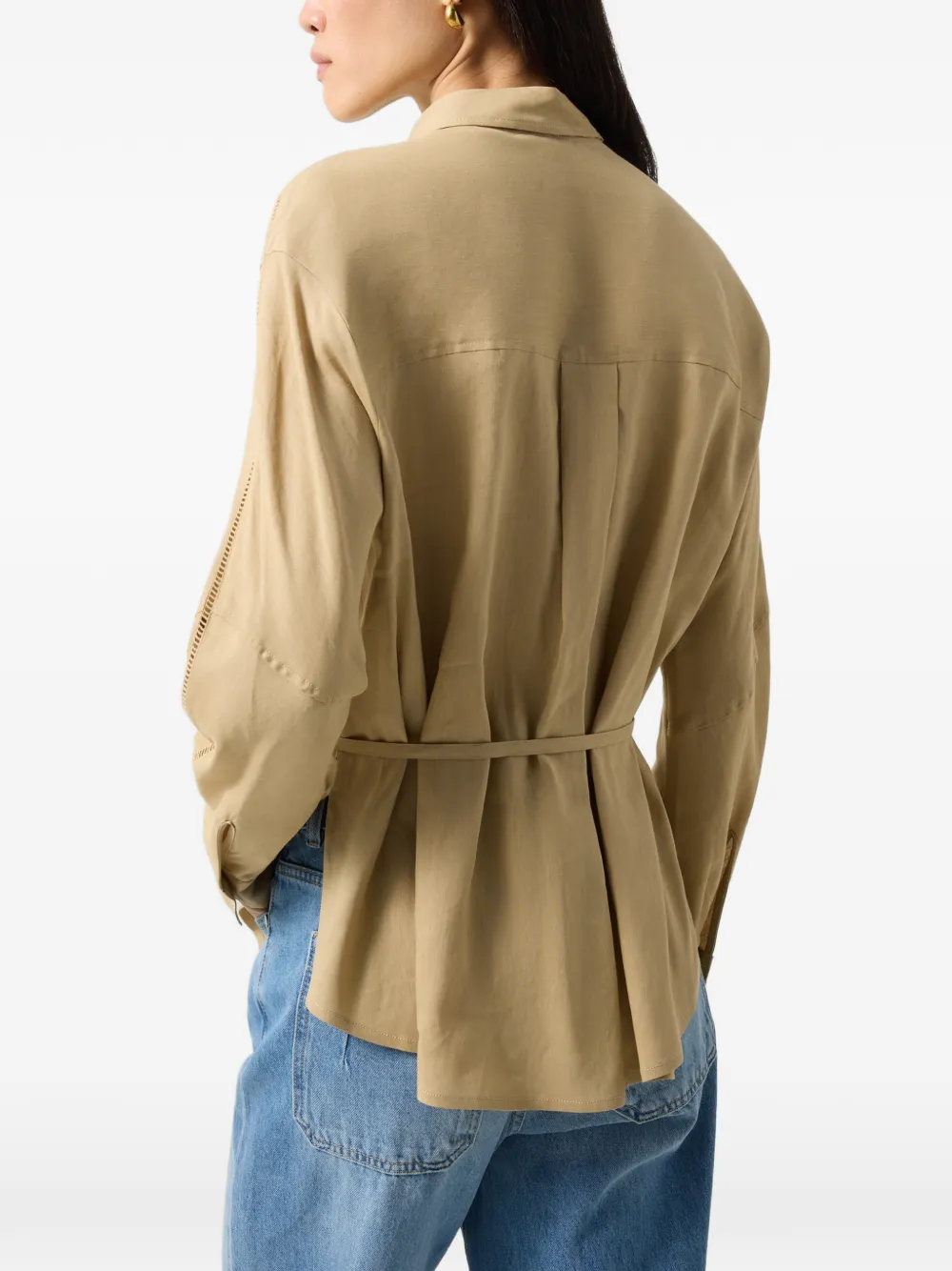 BOGNER Catrina tie-waist shirt Beige