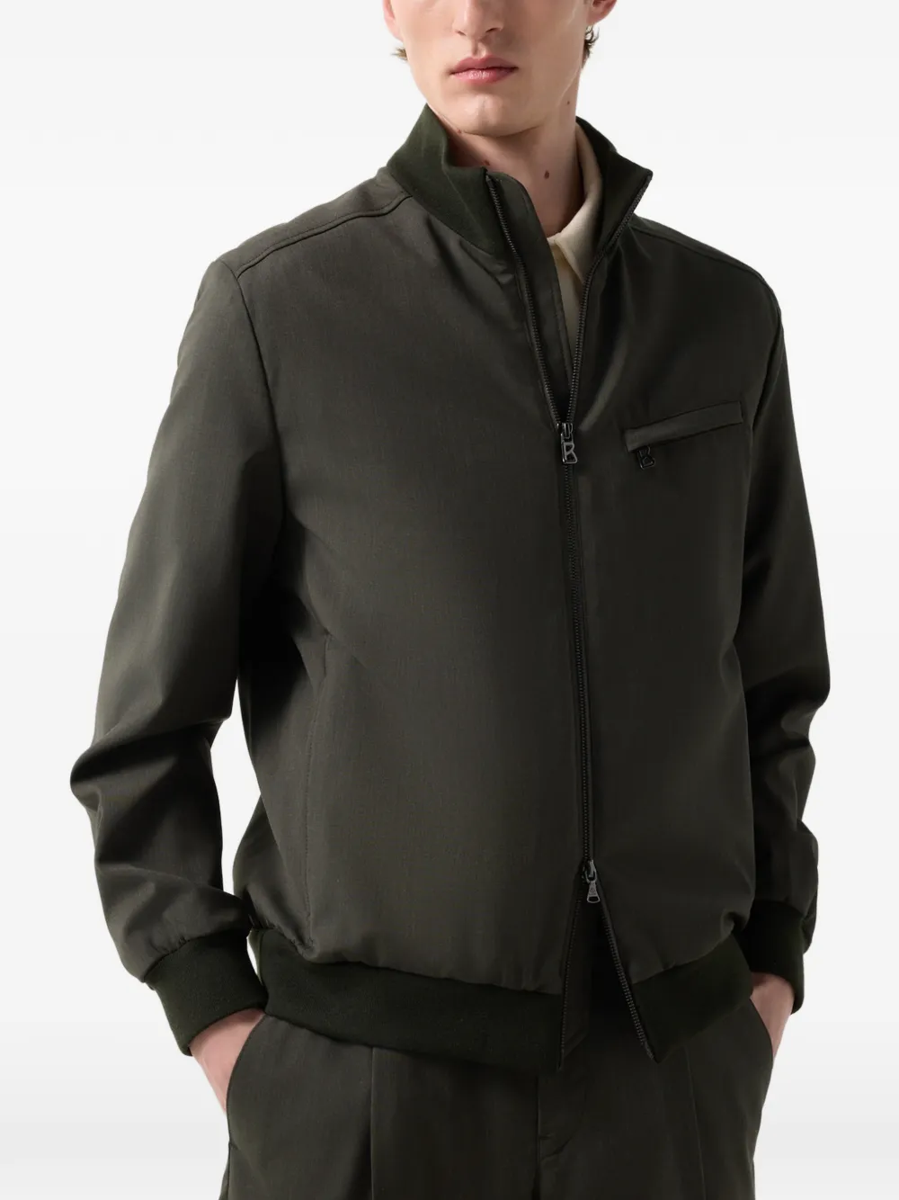 BOGNER Milan virgin-wool bomber jacket Groen