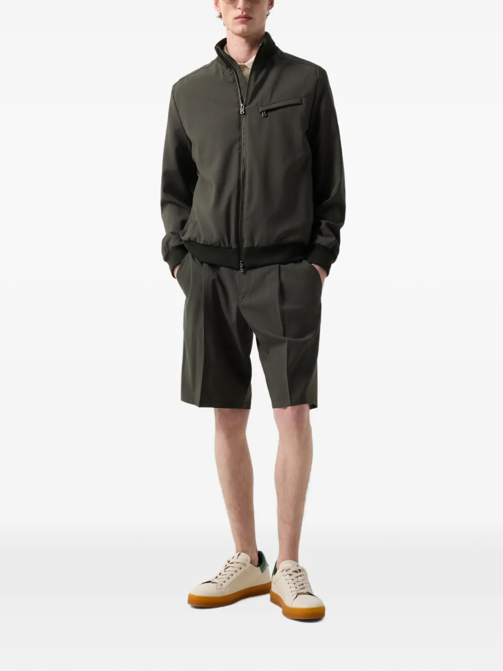 BOGNER Milan virgin-wool bomber jacket Groen