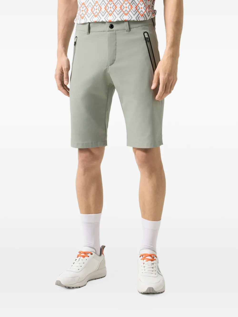 BOGNER Warin logo-patch shorts Groen