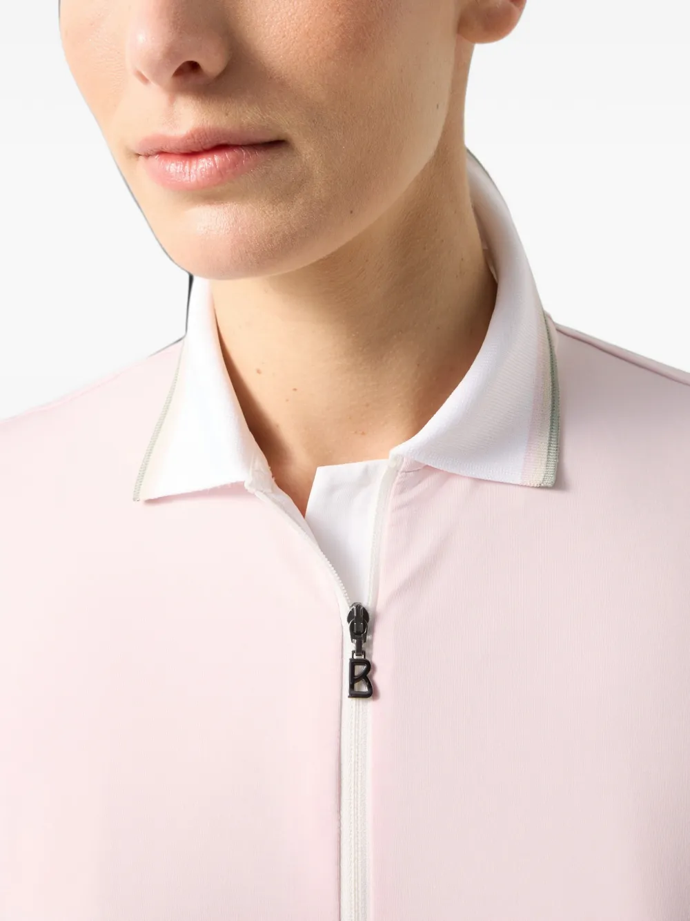 BOGNER Laurina zip-up performance polo top Roze