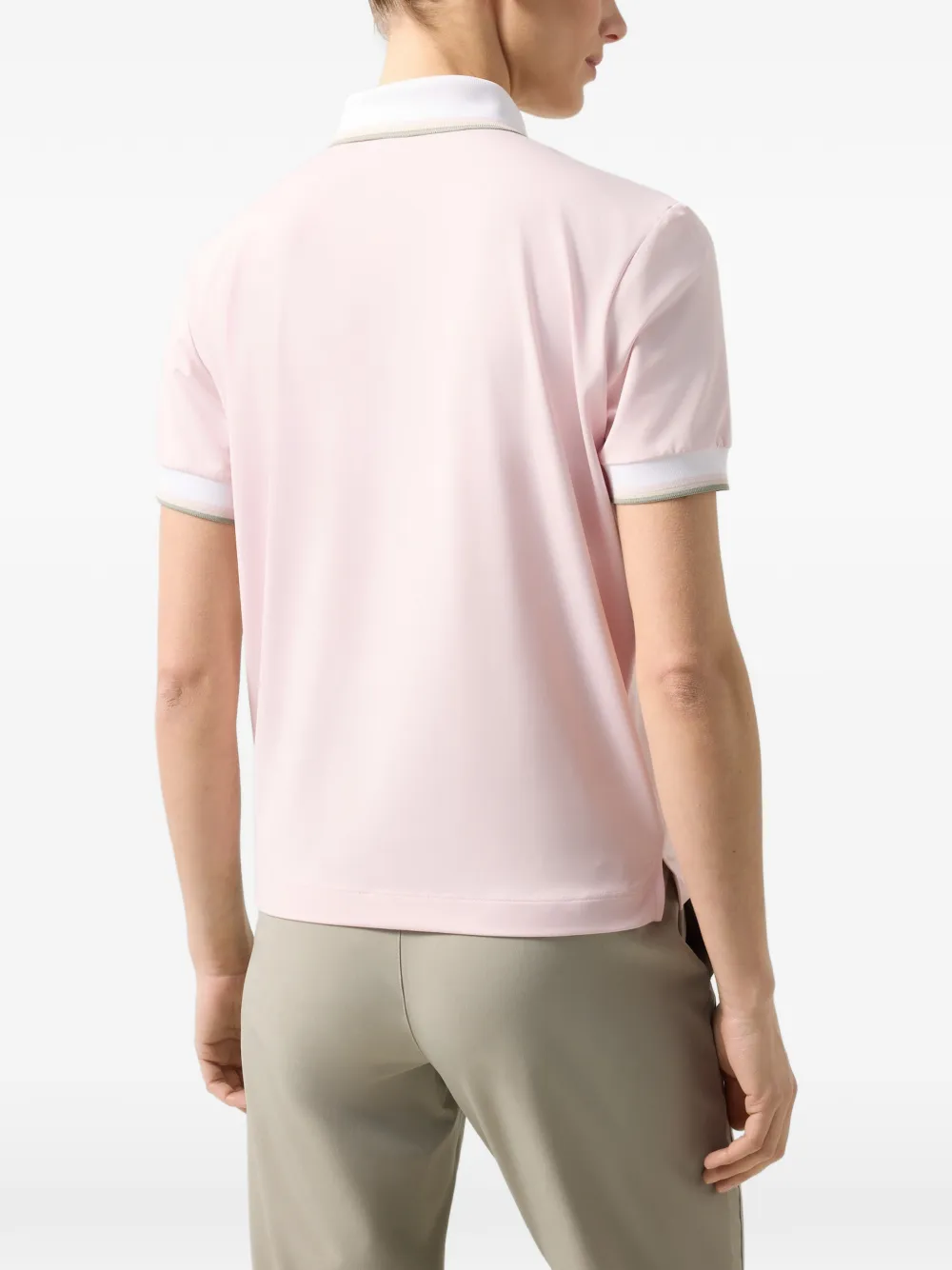 BOGNER Laurina zip-up performance polo top Roze