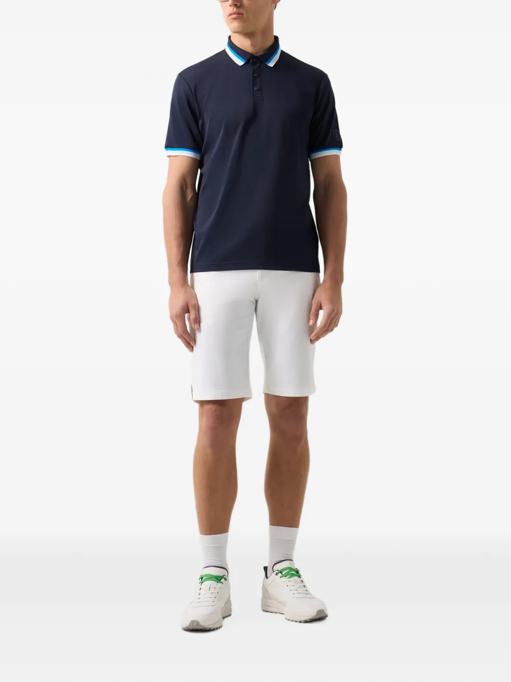 BOGNER Arik striped-trim polo shirt Blauw