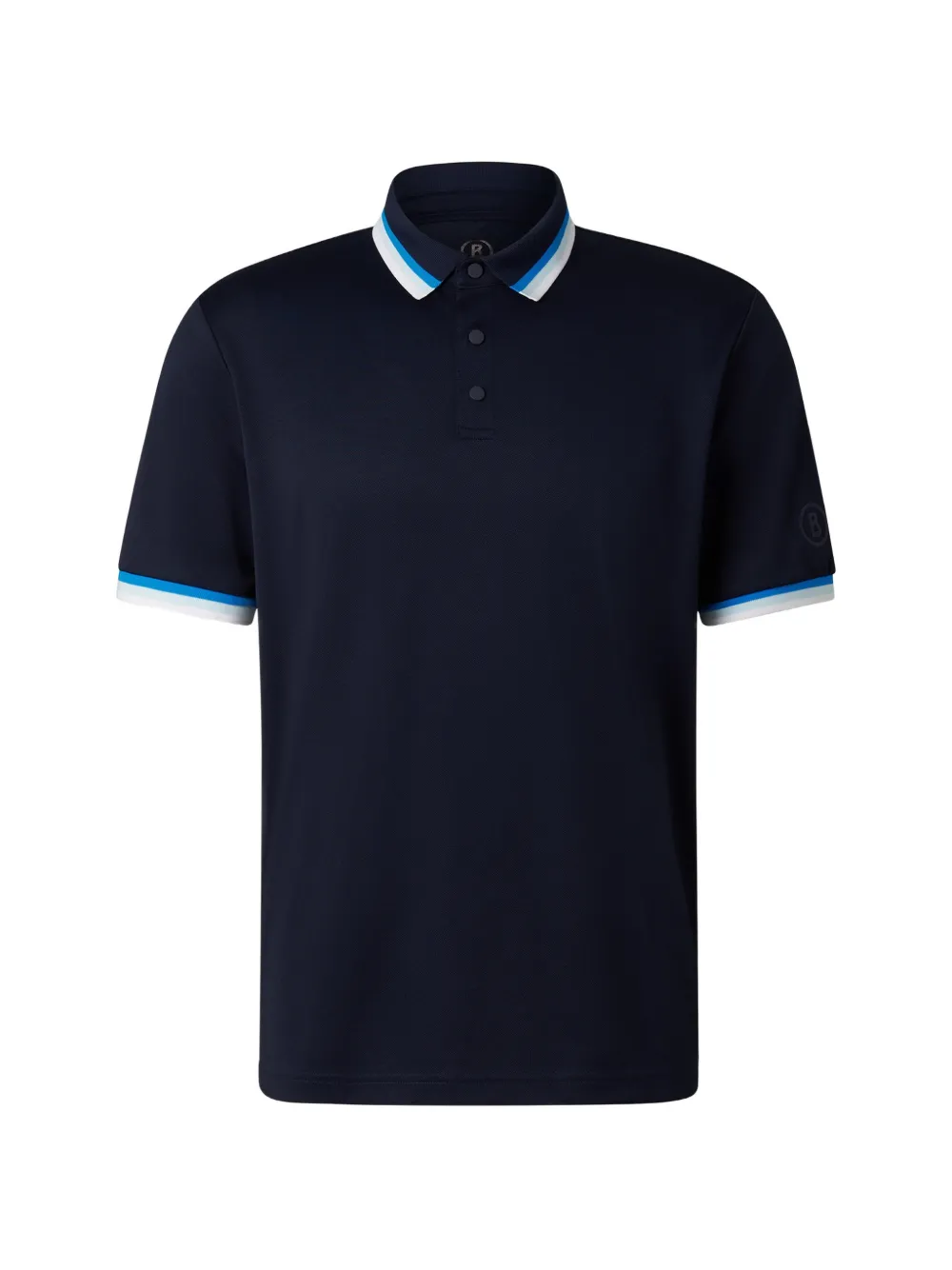 BOGNER Arik striped-trim polo shirt Blauw
