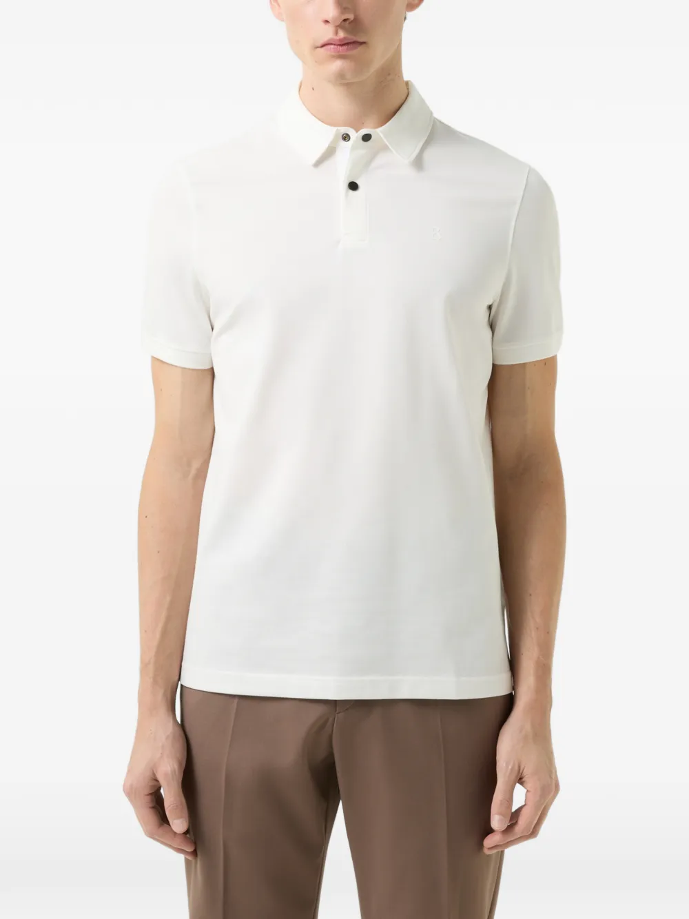 BOGNER Timo piqué-texture polo shirt Wit