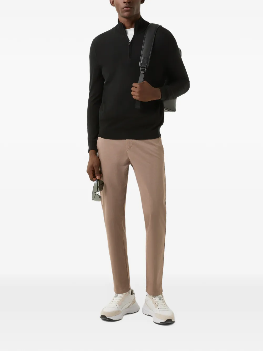 BOGNER Troyer Ouri zip-neck sweater Zwart