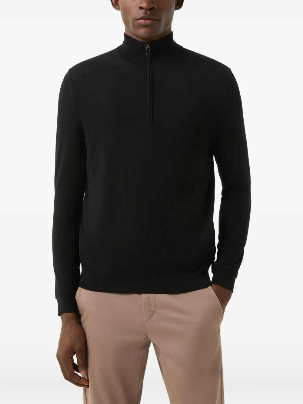 BOGNER Troyer Ouri zip-neck sweater Zwart