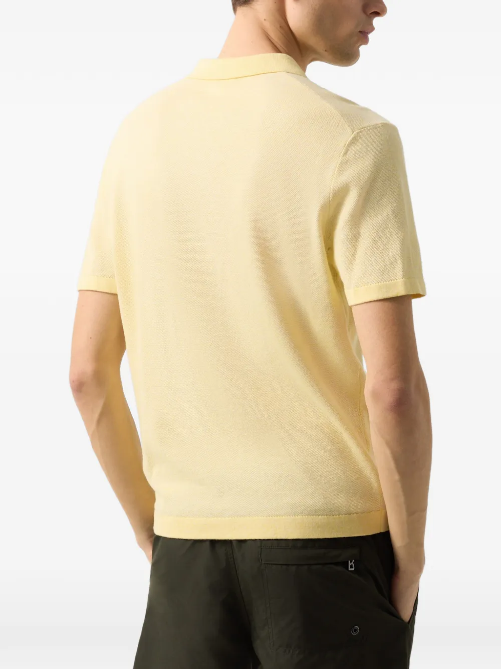 BOGNER Lyon piqué-knit polo shirt Geel