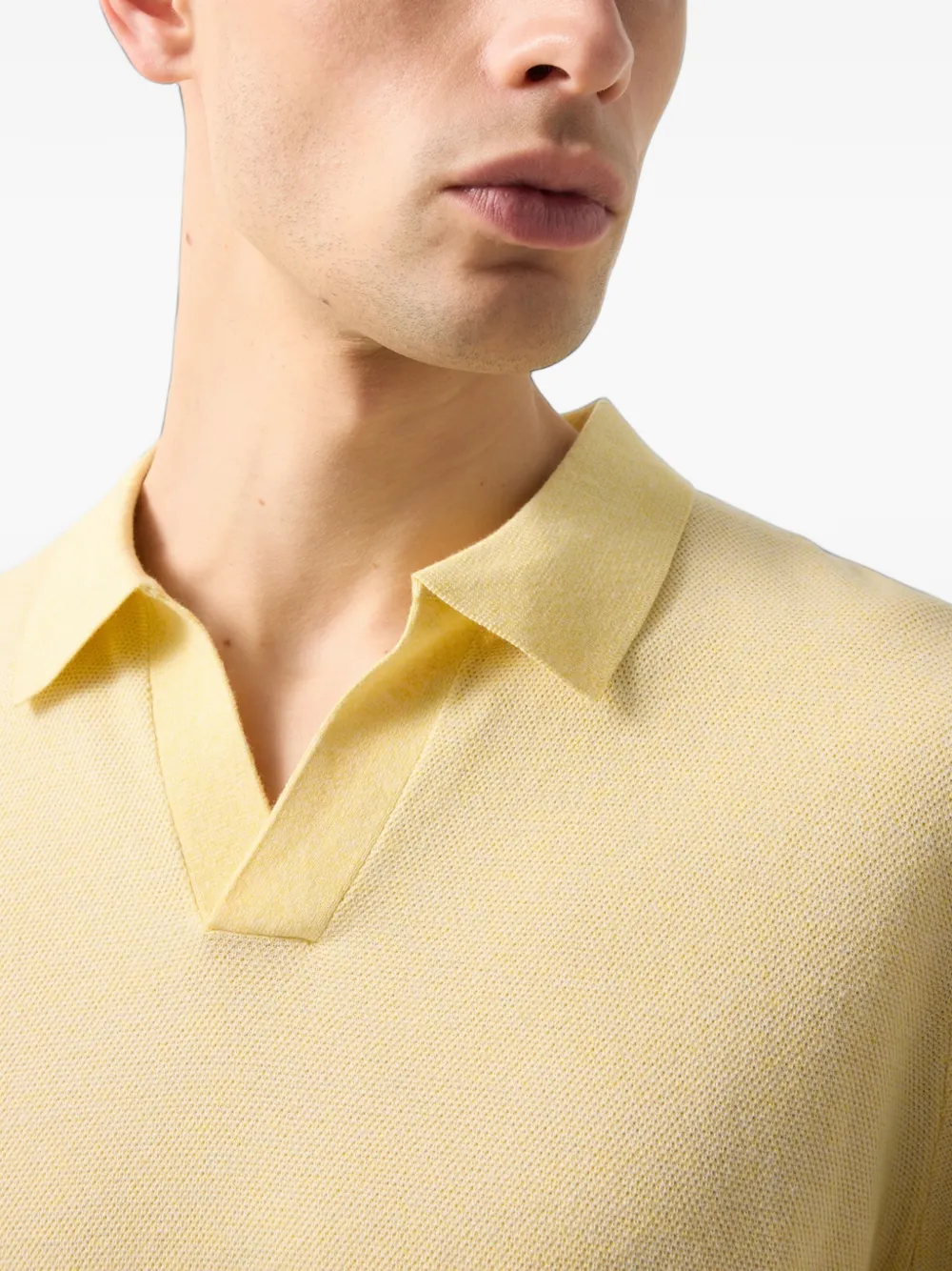 BOGNER Lyon piqué-knit polo shirt Geel