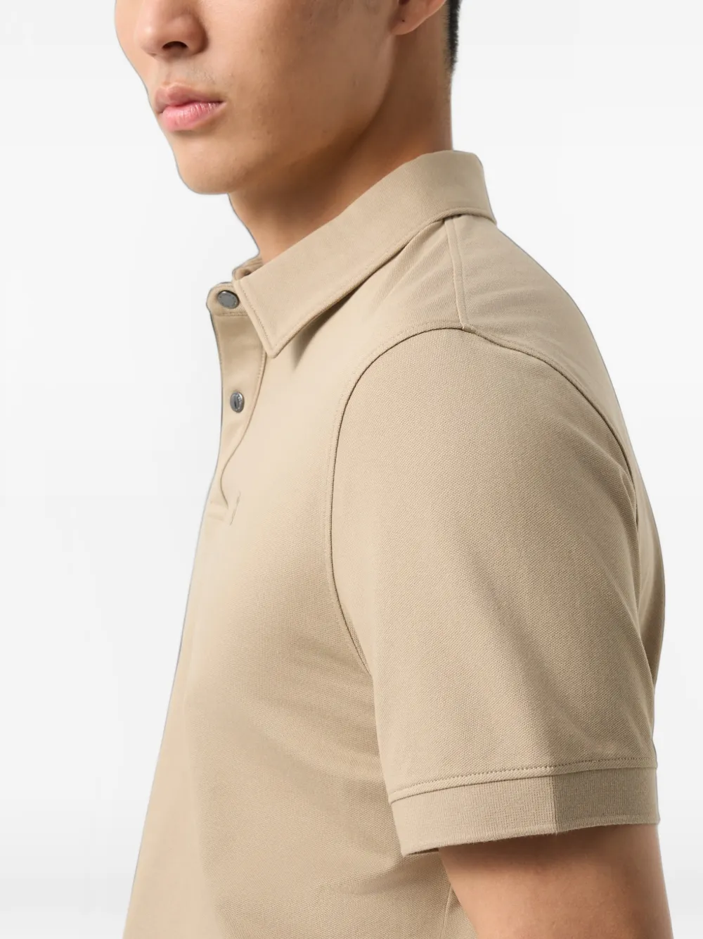 BOGNER Timo piqué-weave polo shirt Beige