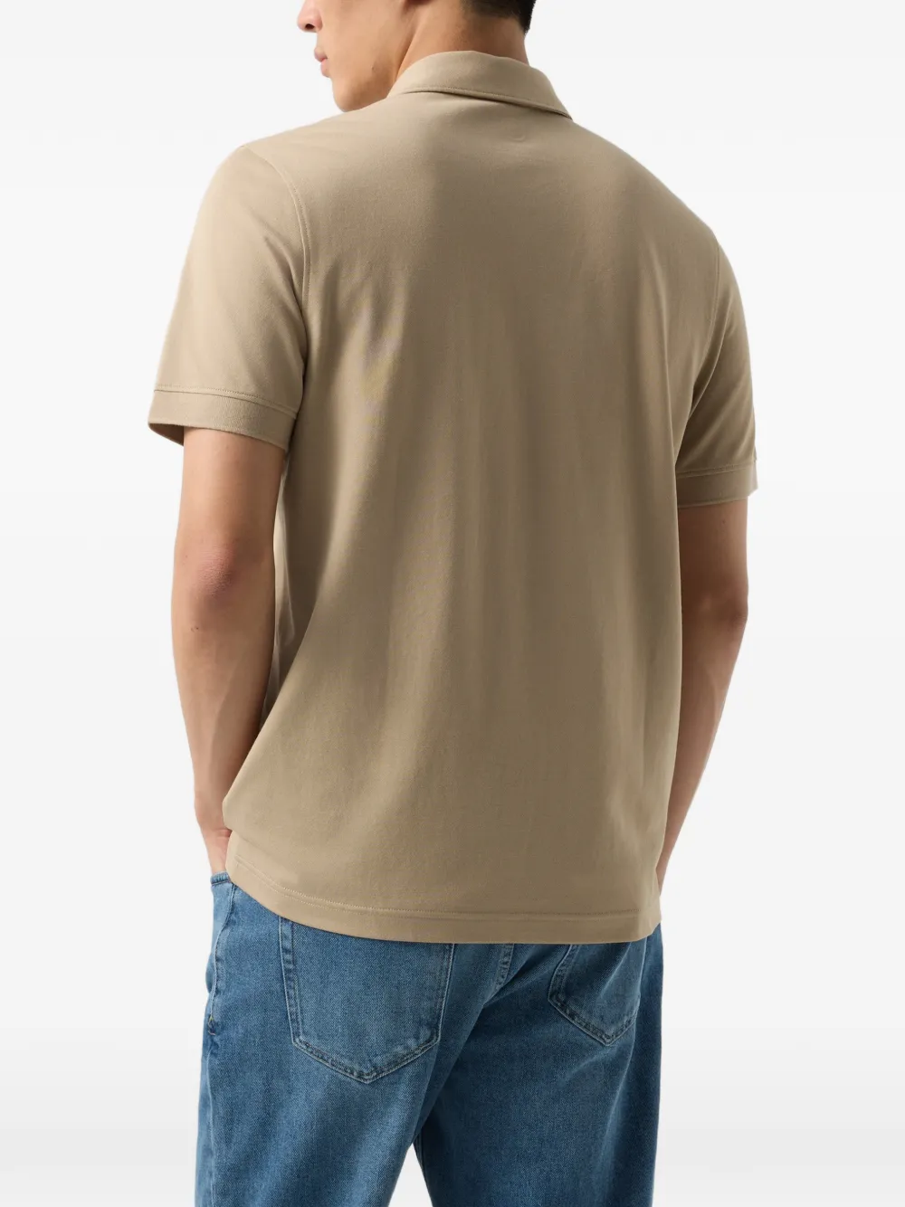 BOGNER Timo piqué-weave polo shirt Beige