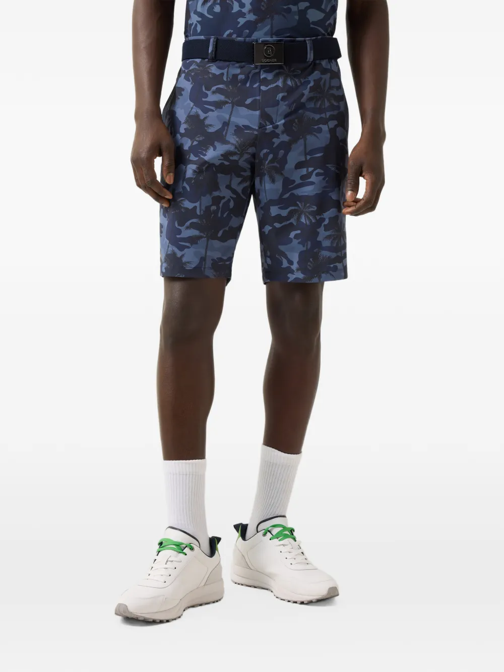 BOGNER Lanzo camouflage-print bermuda shorts Blauw