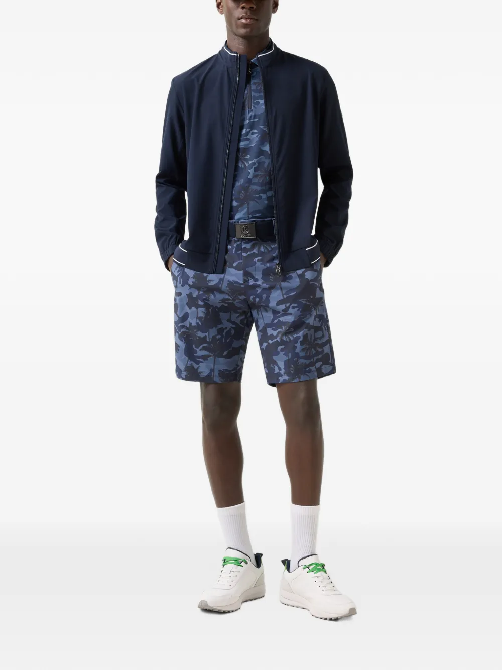 BOGNER Lanzo camouflage-print bermuda shorts Blauw