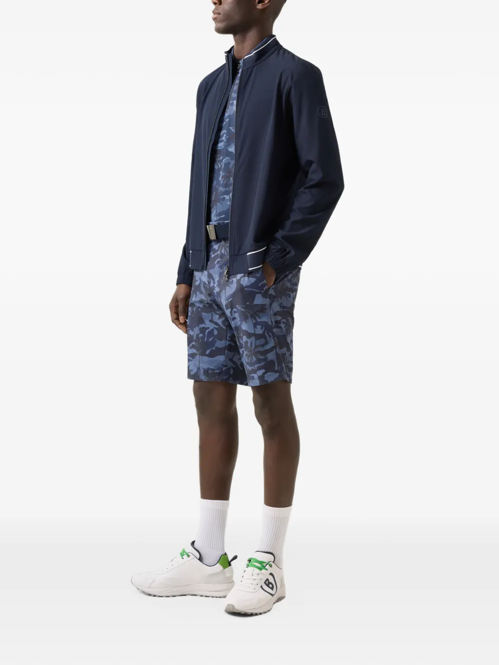 BOGNER Lanzo camouflage-print bermuda shorts Blauw