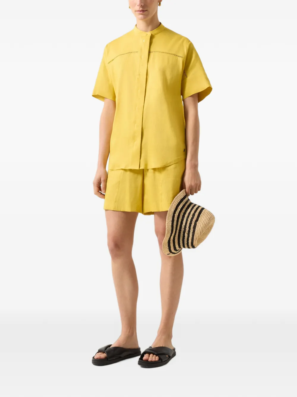 BOGNER Cheryl broderie-anglaise blouse Geel