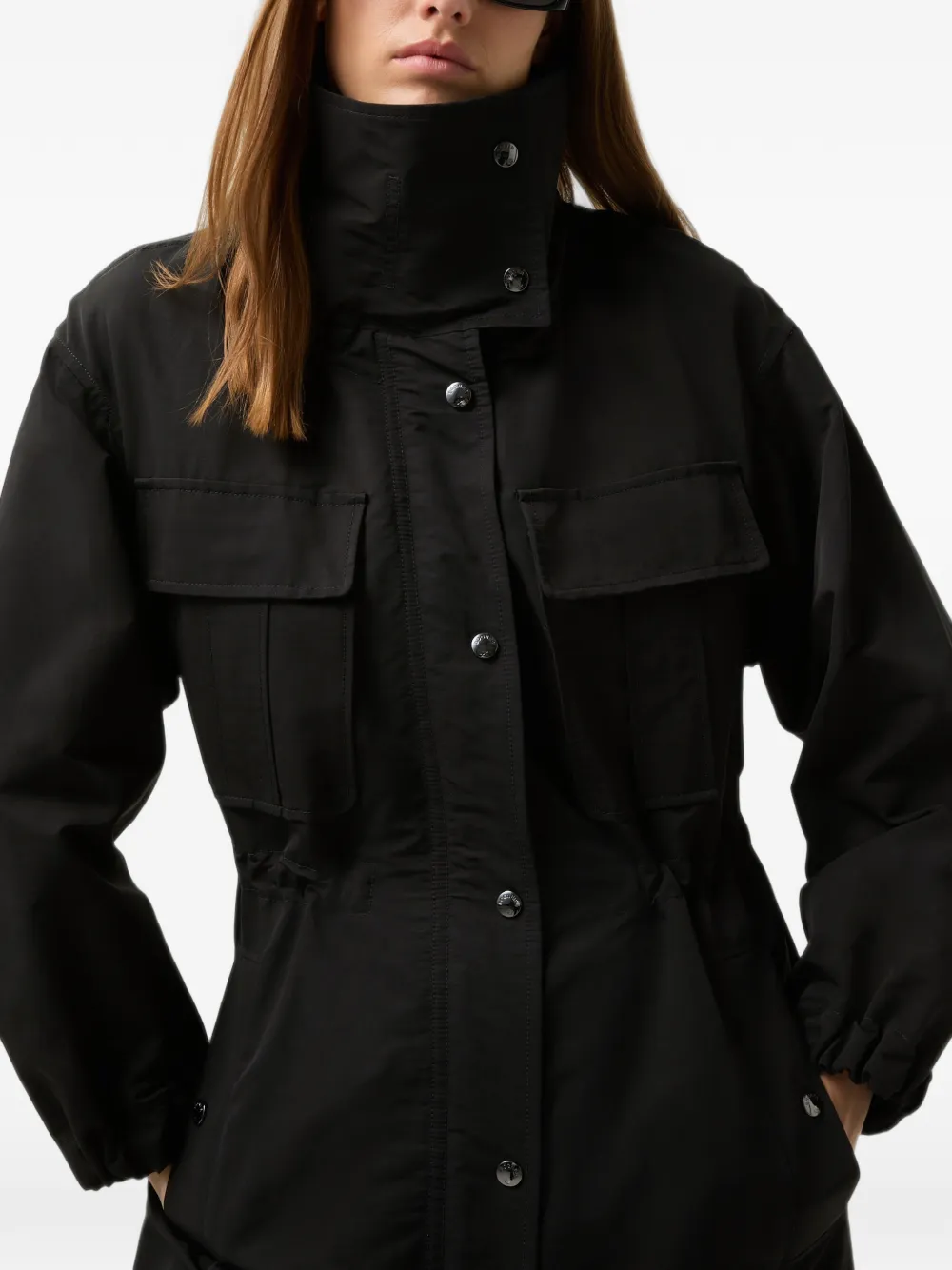 BOGNER Elektra drawstring-waist parka coat Zwart