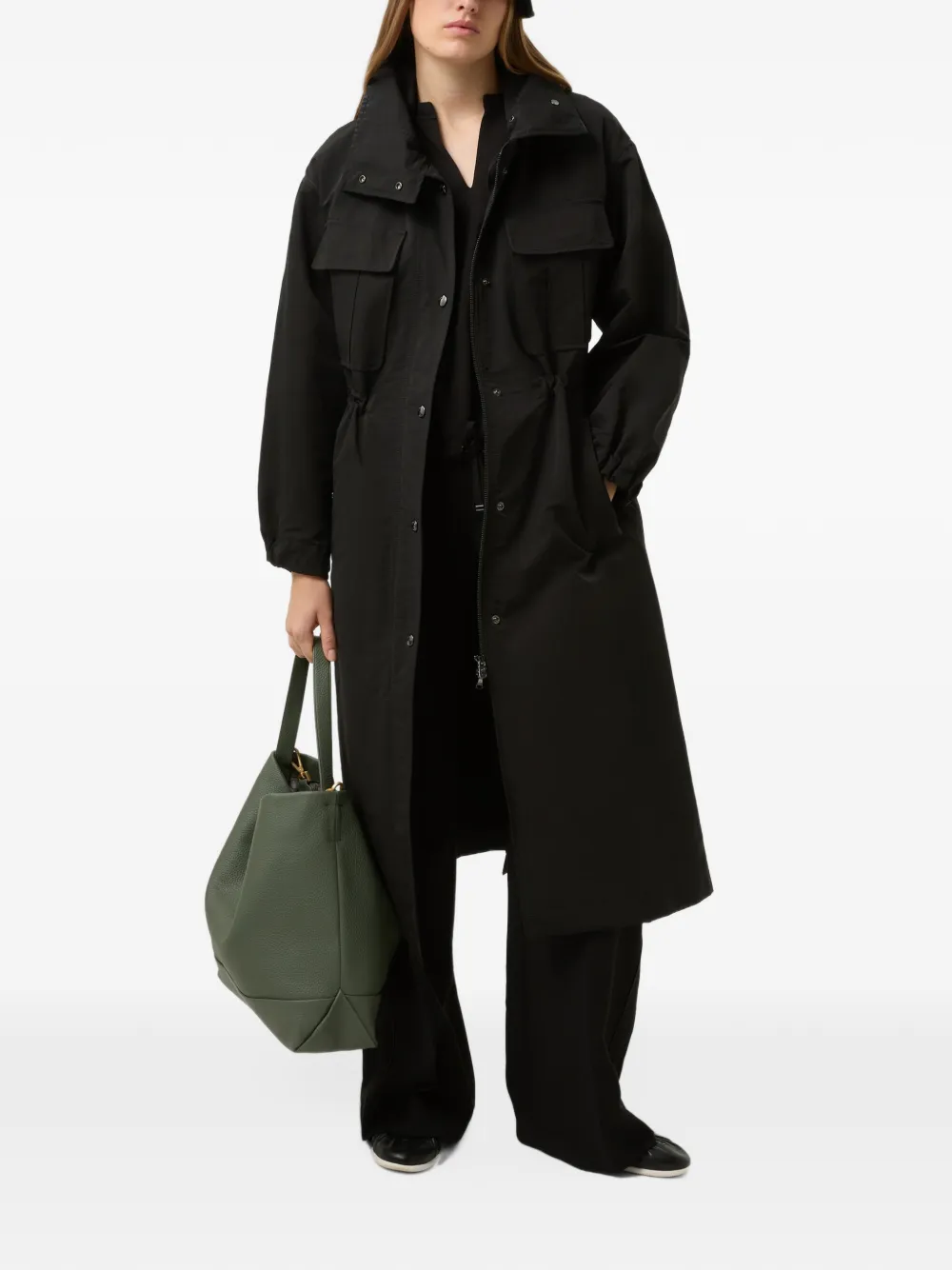 BOGNER Elektra drawstring-waist parka coat Zwart