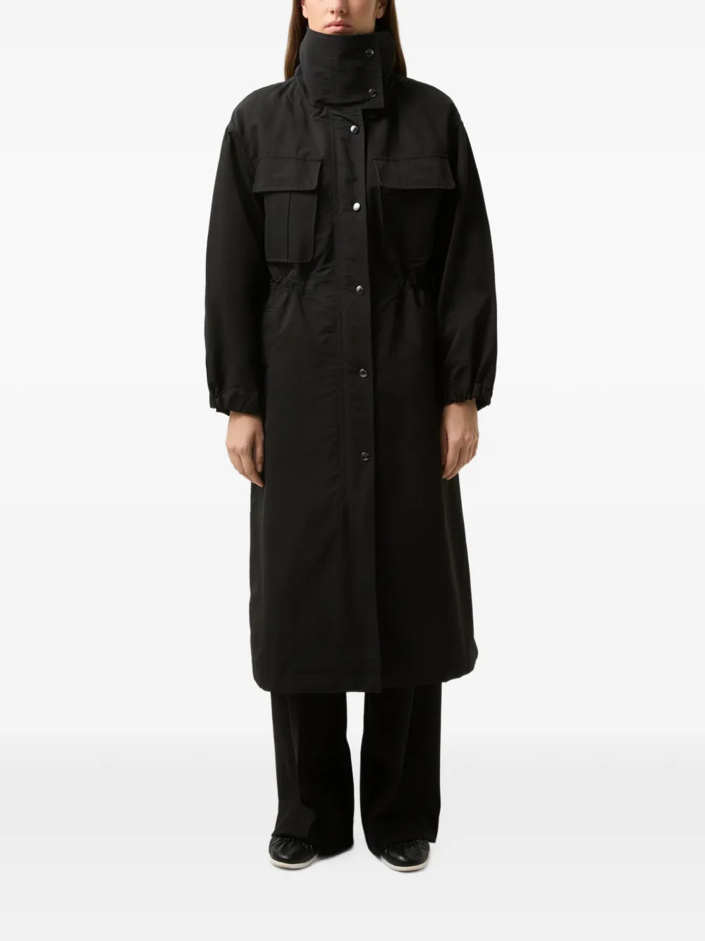 BOGNER Elektra drawstring-waist parka coat Zwart
