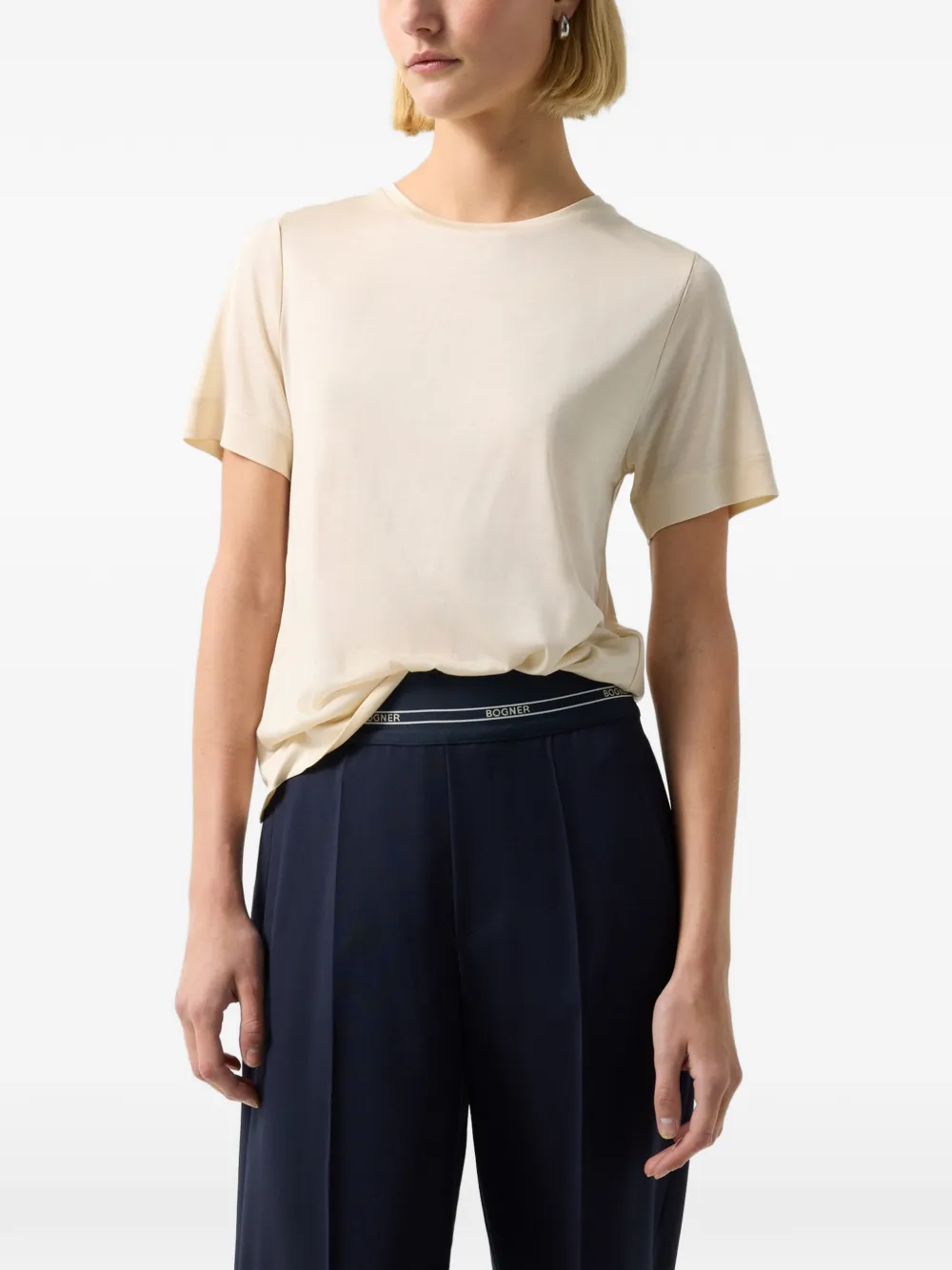 BOGNER Sienna logo-print T-shirt Beige