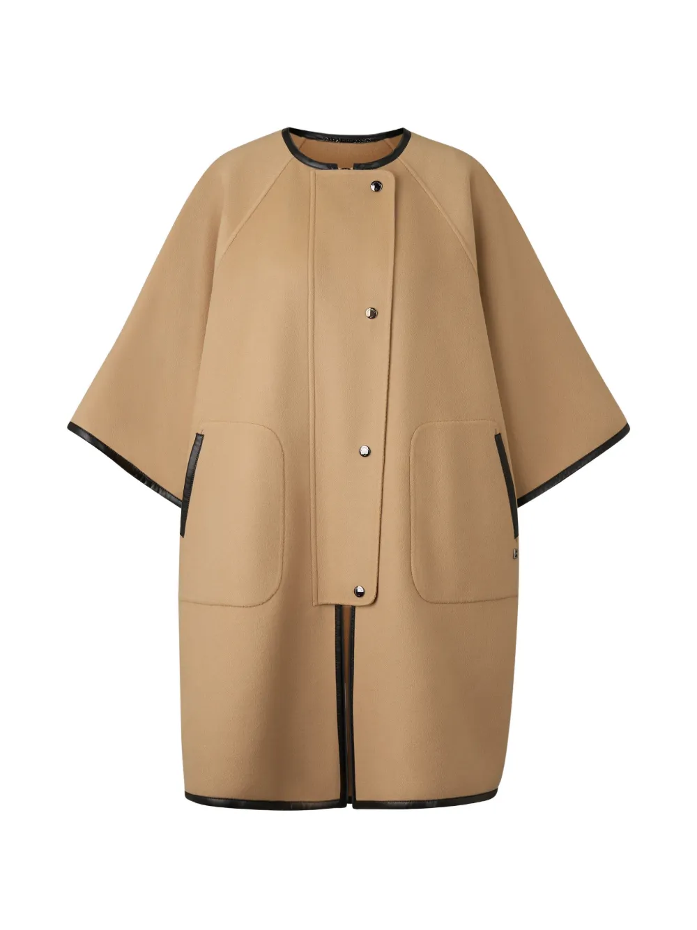 BOGNER Idaho wool cape coat - Nude