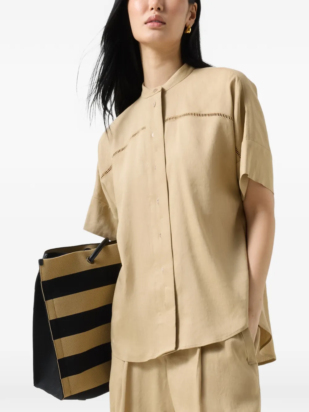 BOGNER Cheryl broderie-anglaise blouse Beige