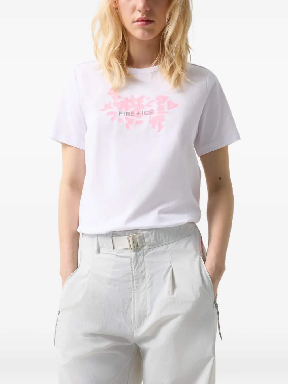 BOGNER FIRE+ICE Cludy logo-print T-shirt Wit