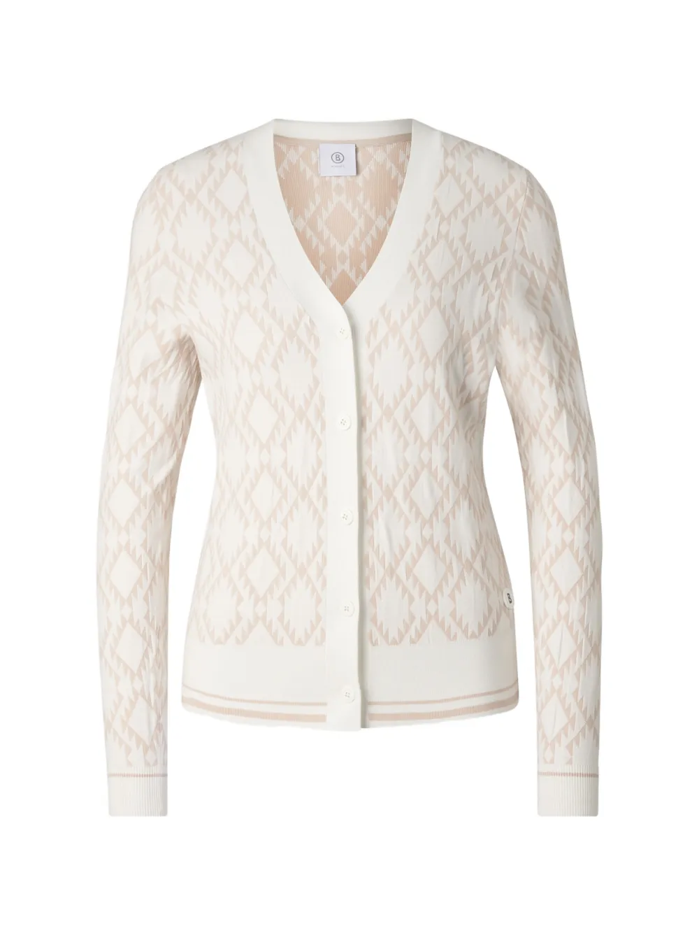BOGNER Amber jacquard-knit cardigan - Weiß