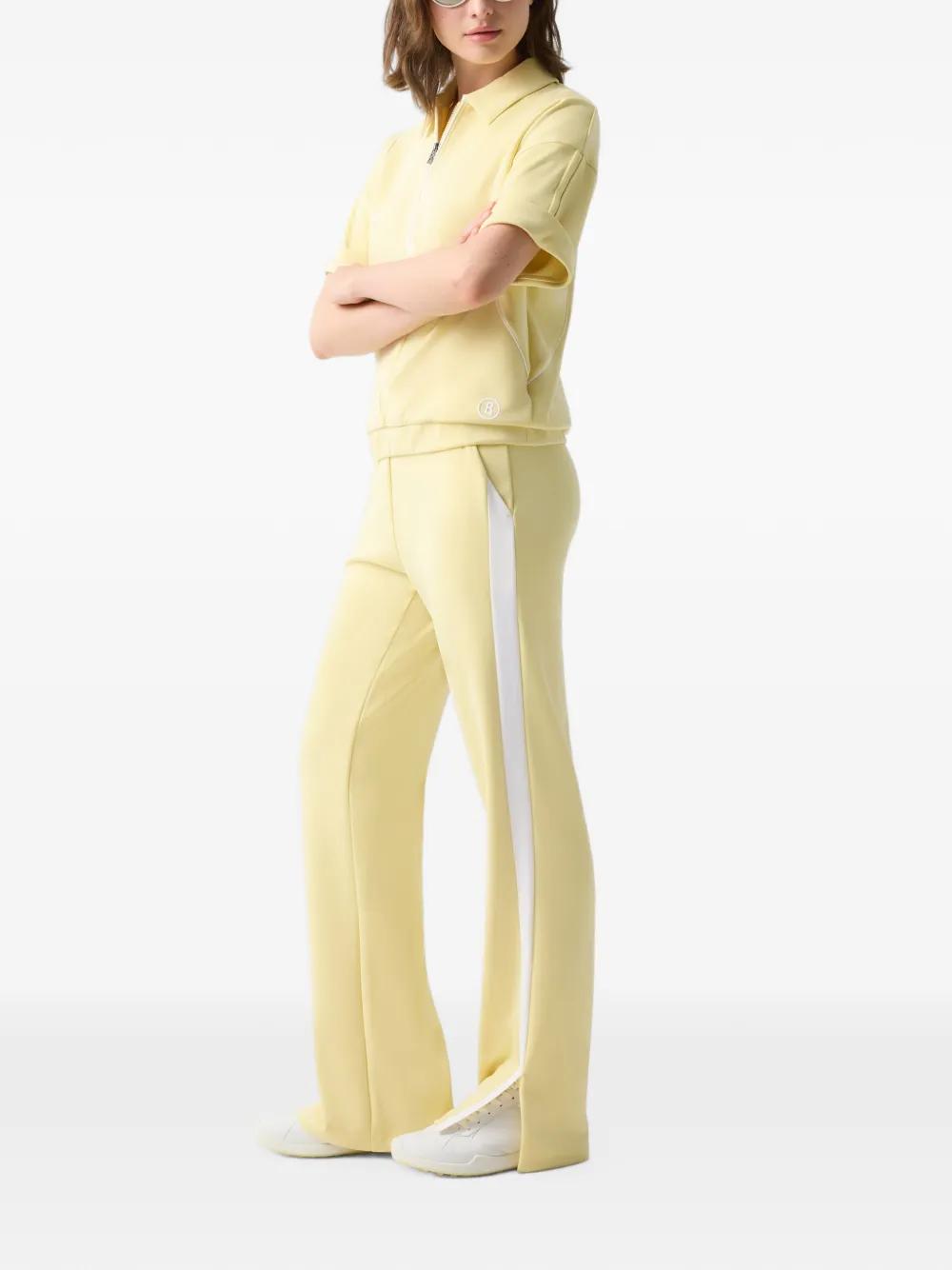 BOGNER Blanca side-stripe track pants Geel