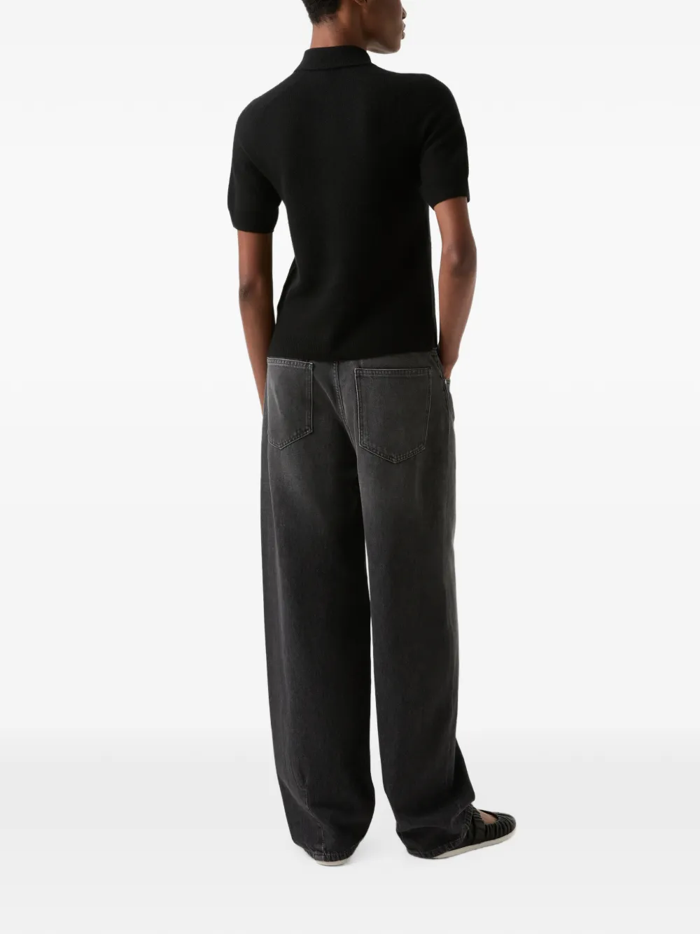 BOGNER Shari zip-fastening polo top Zwart