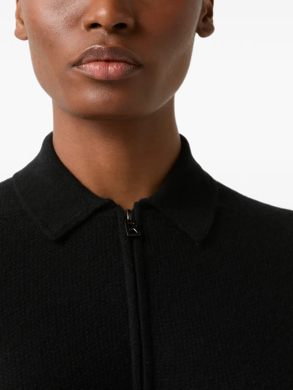 BOGNER Shari zip-fastening polo top Zwart