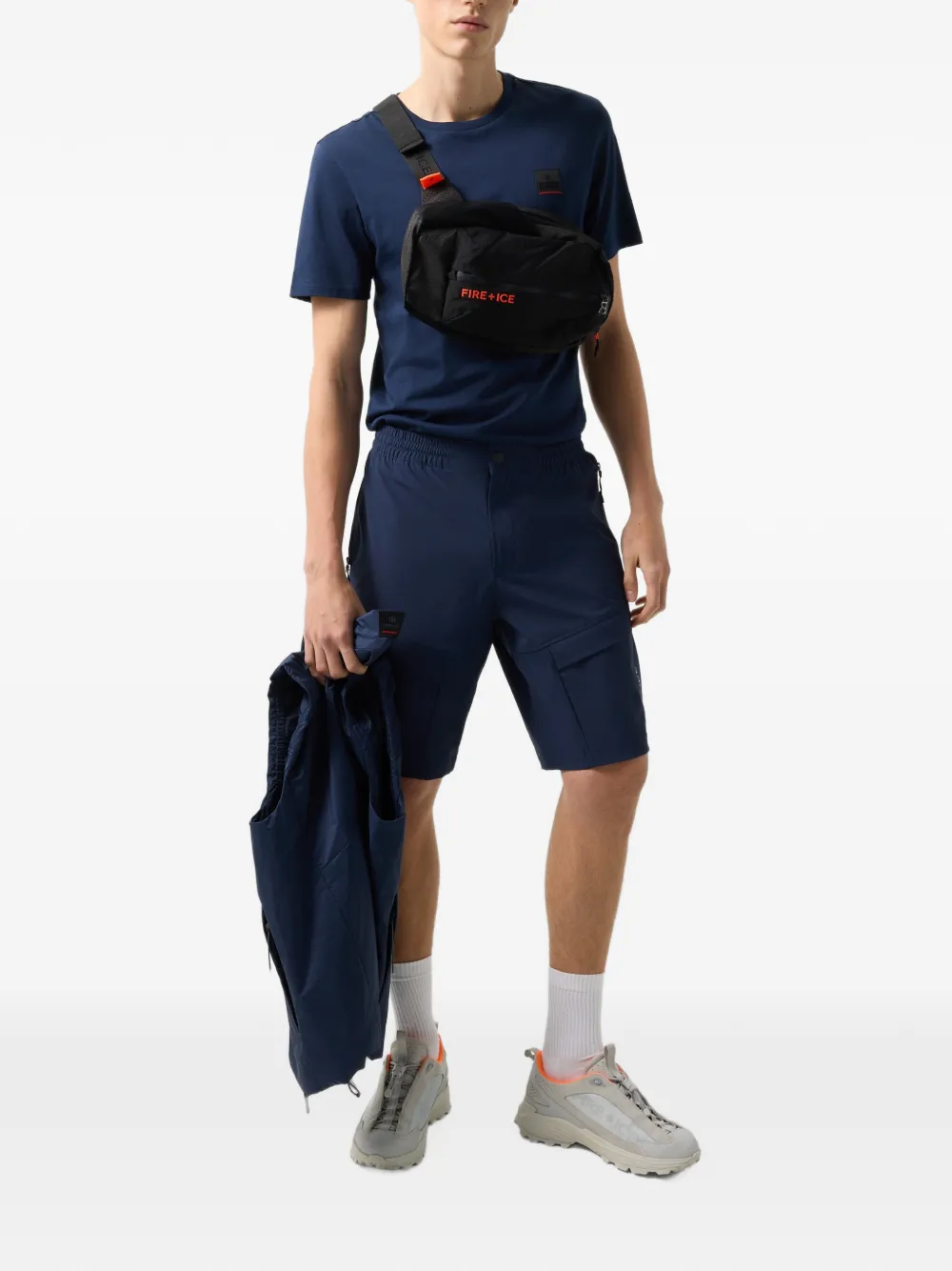 BOGNER FIRE+ICE Vito logo-patch T-shirt Blauw