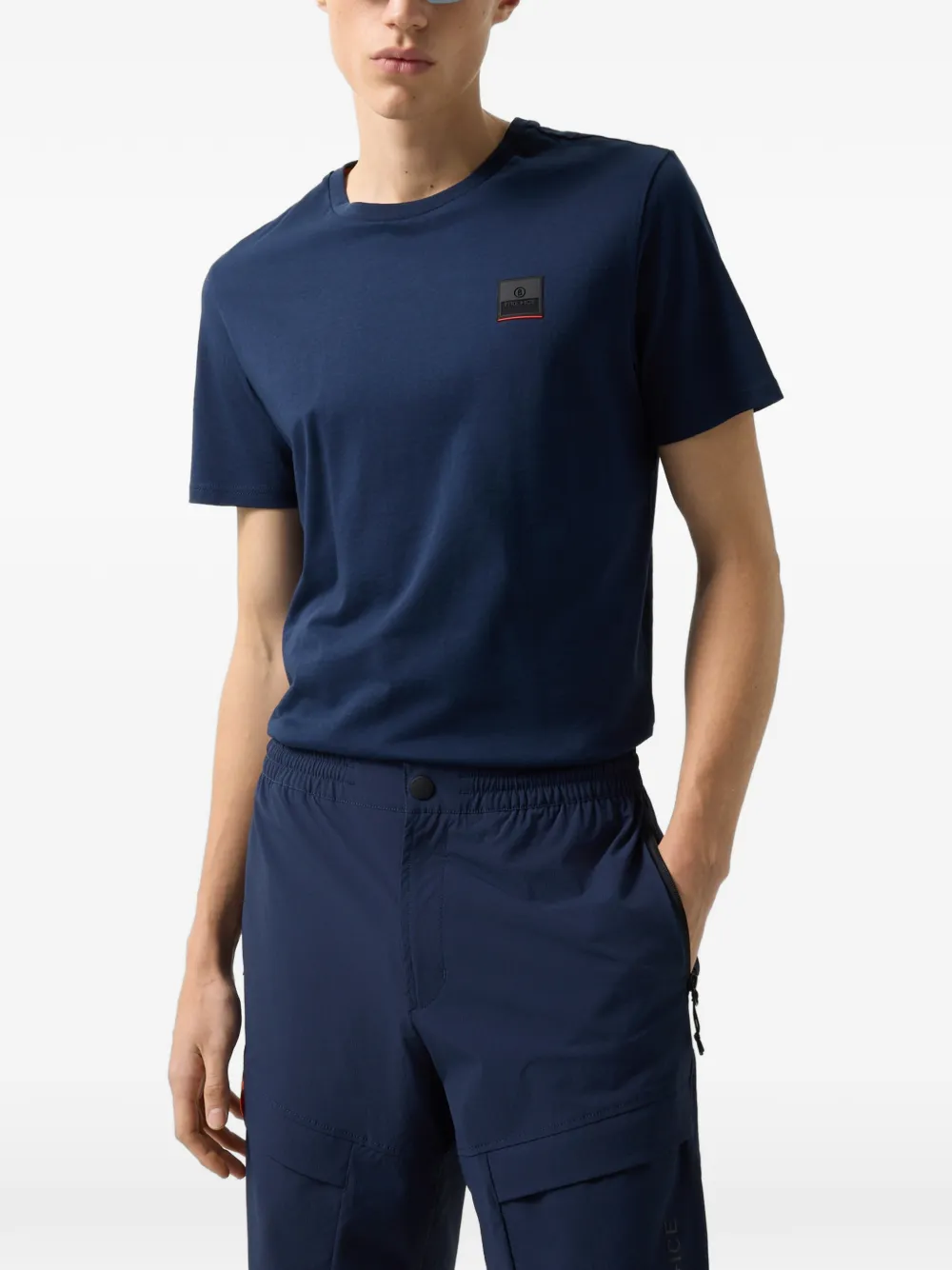 BOGNER FIRE+ICE Vito logo-patch T-shirt Blauw